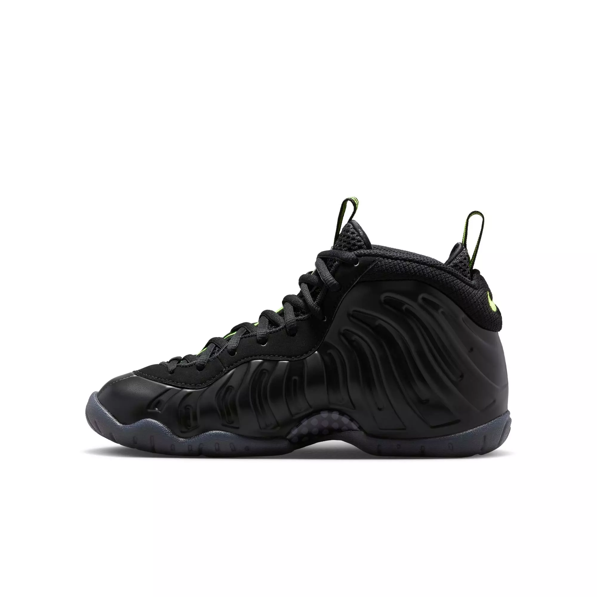 Nike Air Foamposite Pro "Voltage" Grade School Kids' Shoe - BLACK/VOLTAGE YELLOW