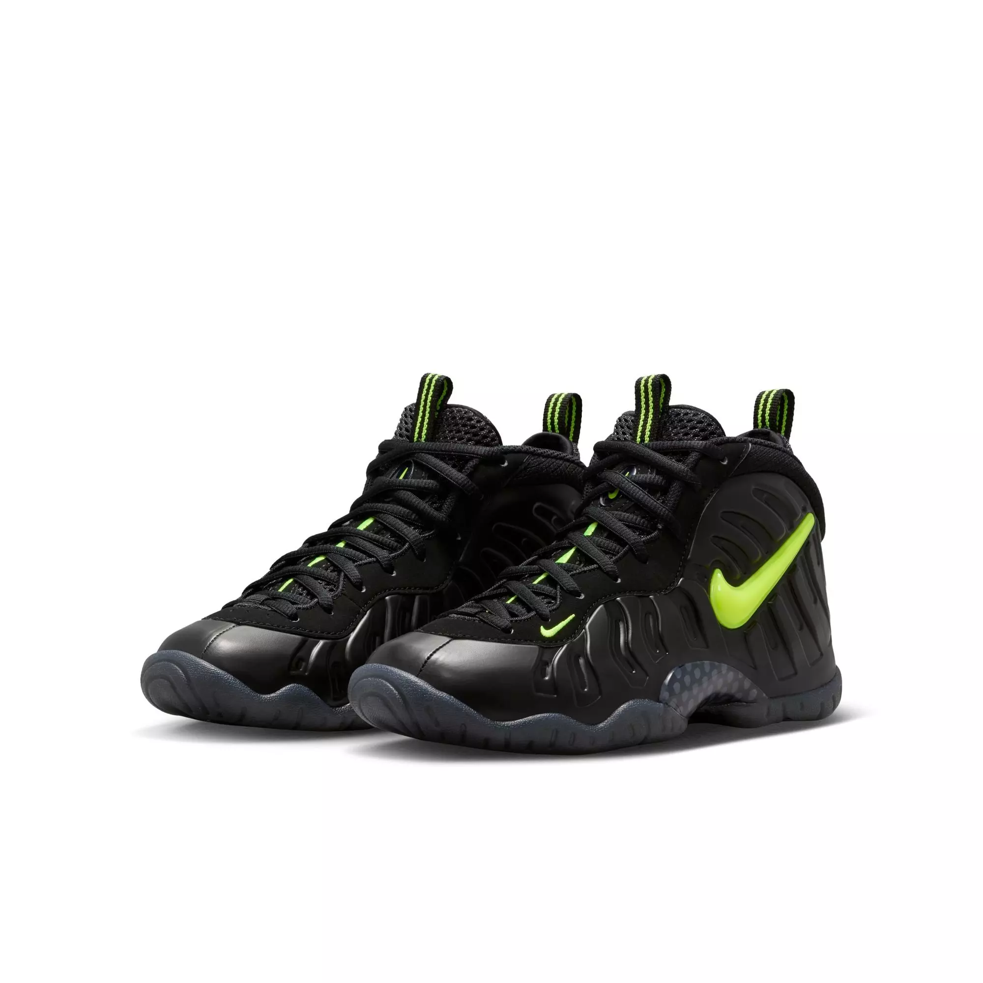 Nike Air Foamposite Pro "Voltage" Grade School Kids' Shoe - BLACK/VOLTAGE YELLOW