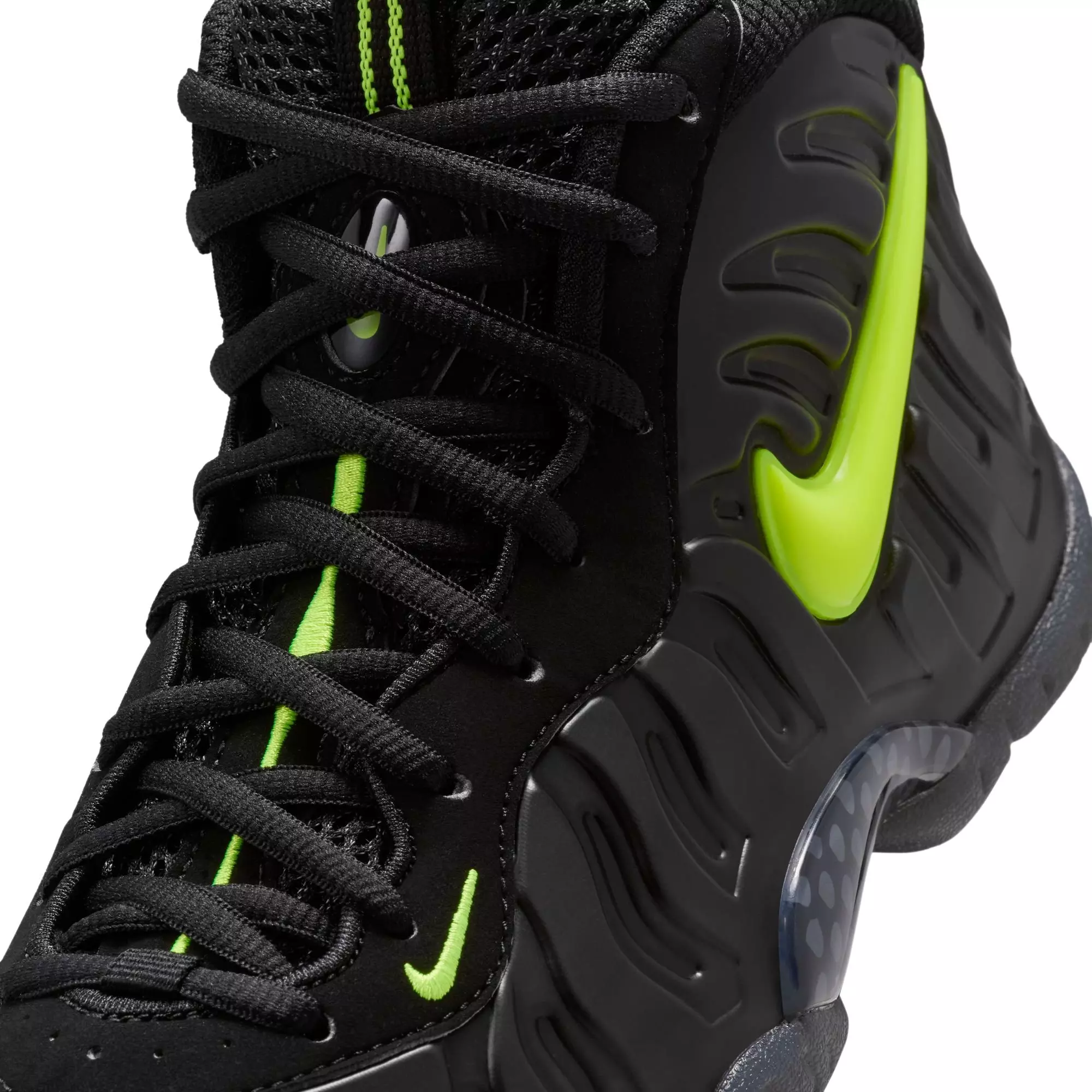 Nike Air Foamposite Pro "Voltage" Grade School Kids' Shoe - BLACK/VOLTAGE YELLOW