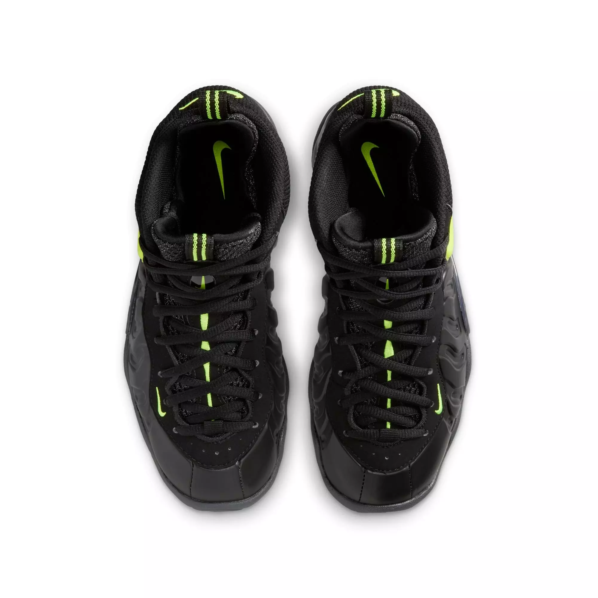 Nike Air Foamposite Pro "Voltage" Grade School Kids' Shoe - BLACK/VOLTAGE YELLOW