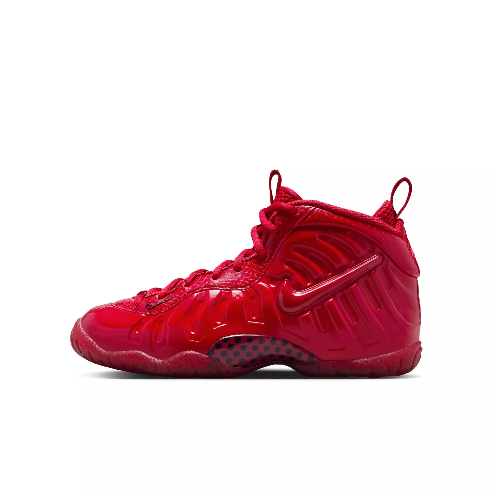 Nike Air Foamposite Pro "Gym Red" Grade School Kids' Shoe - GYM RED/BLACK