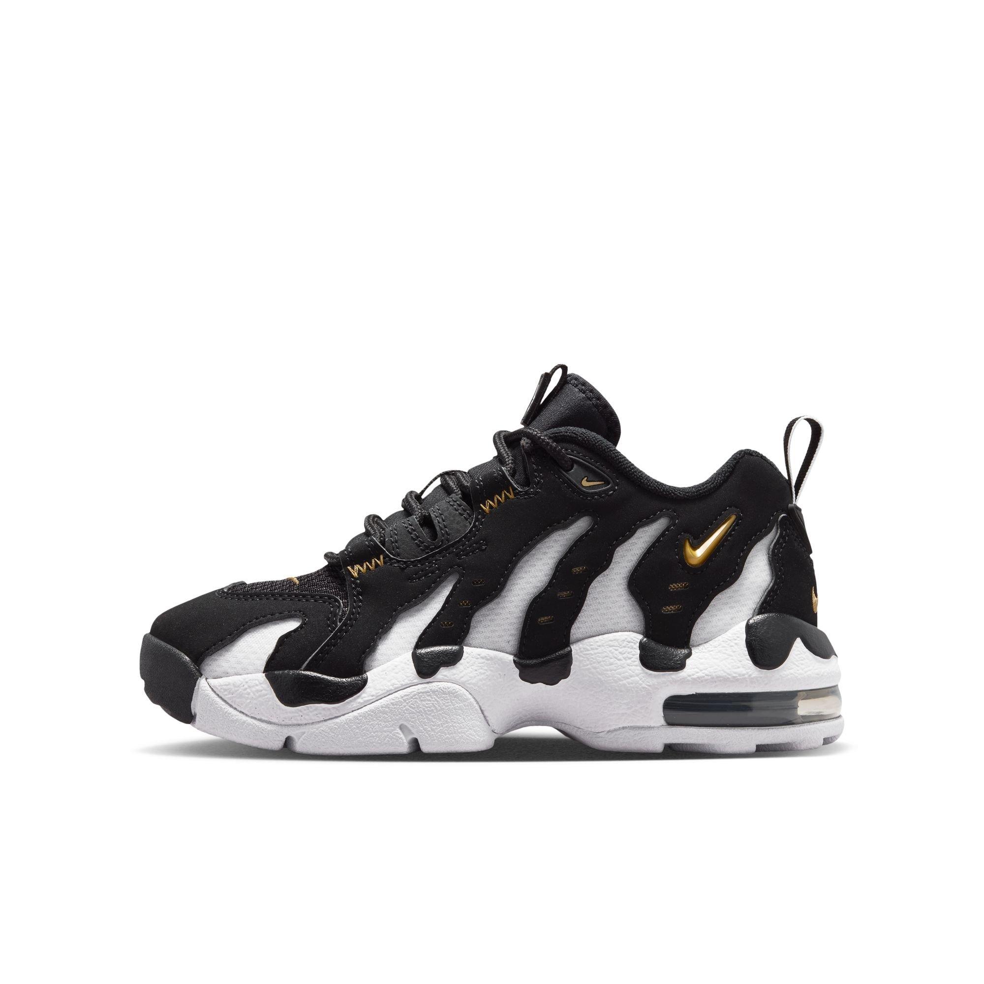 Nike Air DT Max '96 Low "Black/White" Grade School Kids' Shoe - BLACK/METALLIC GOLD/WHITE Thumbnail View 7