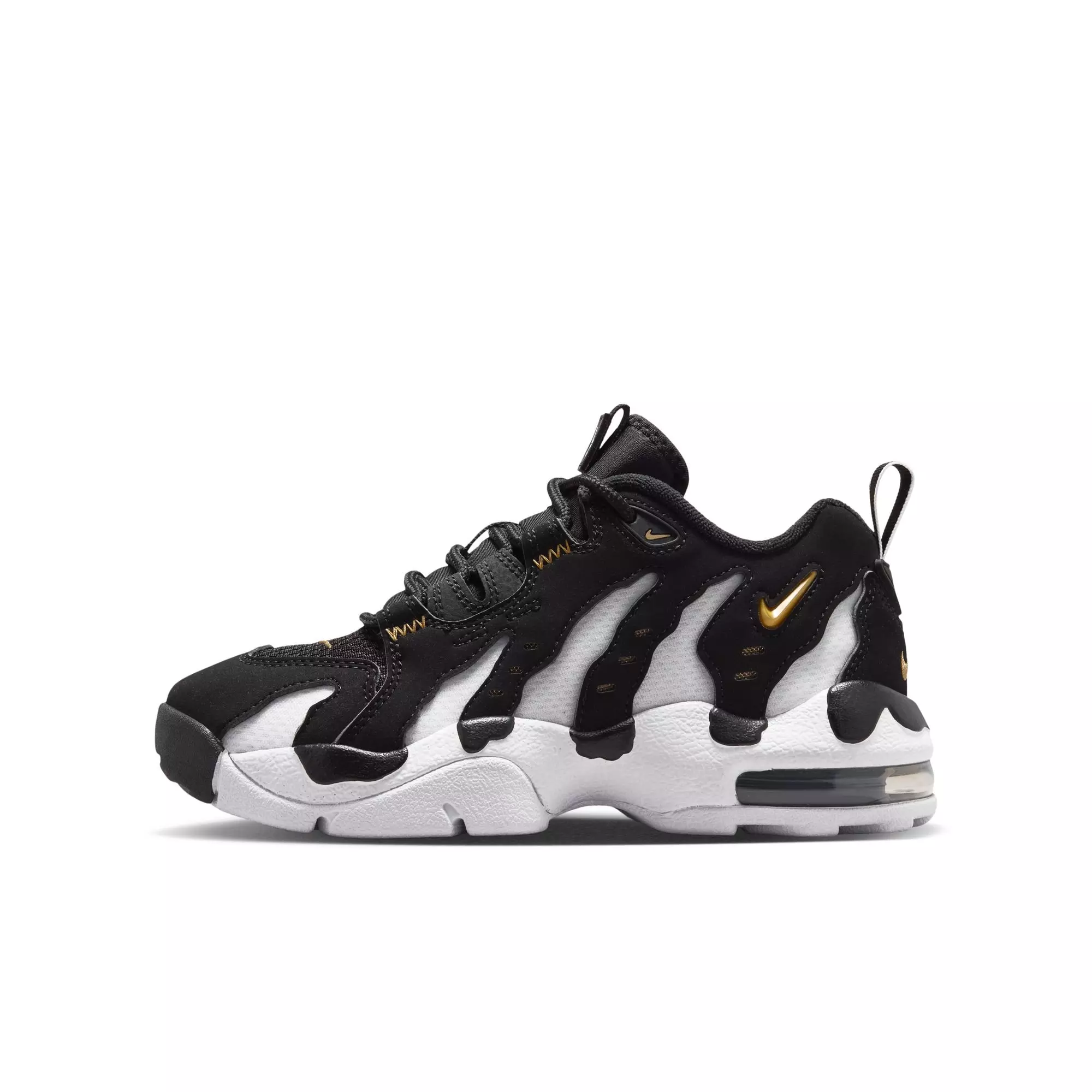 Nike Air DT Max '96 Low "Black/White" Grade School Kids' Shoe - BLACK/METALLIC GOLD/WHITE