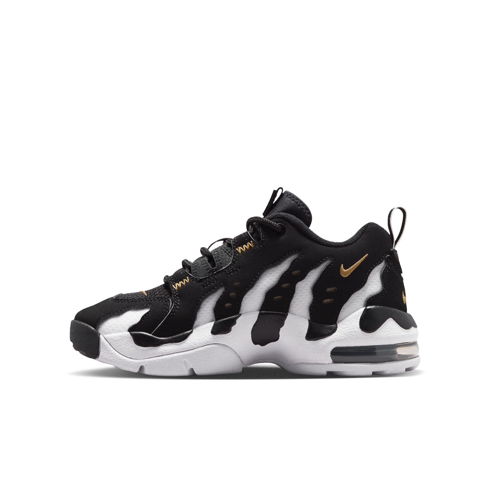 Nike Air DT Max '96 Low "Black/White" Grade School Kids' Shoe - BLACK/METALLIC GOLD/WHITE Thumbnail View 8