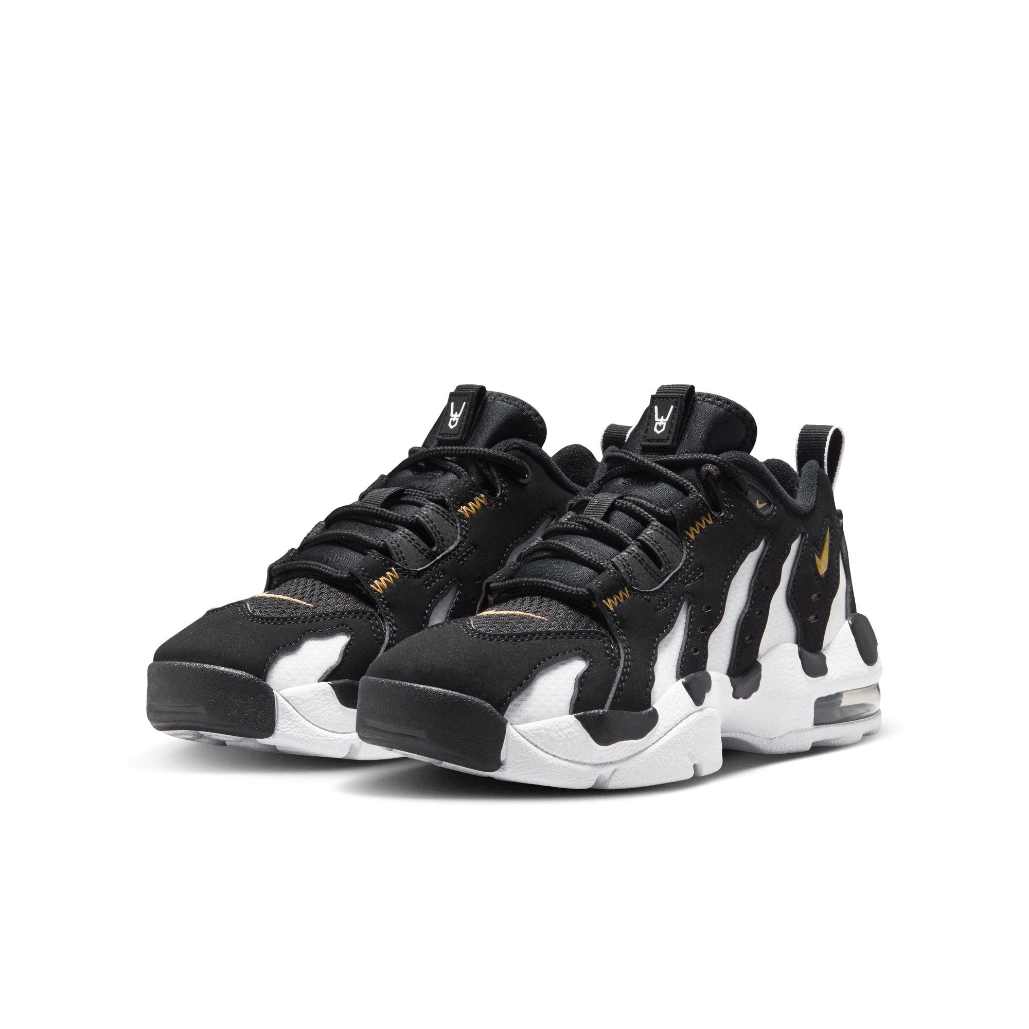 Nike Air DT Max '96 Low "Black/White" Grade School Kids' Shoe - BLACK/METALLIC GOLD/WHITE Thumbnail View 4
