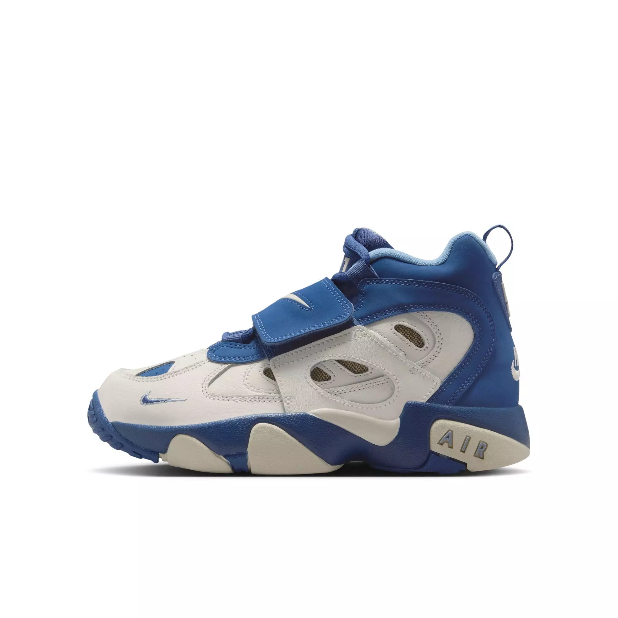 Nike Air Diamond Turf II "Royals" Grade School Kids' Shoe - SAIL/MYSTIC NAVY/BLUE GREY/METALLIC GOLD