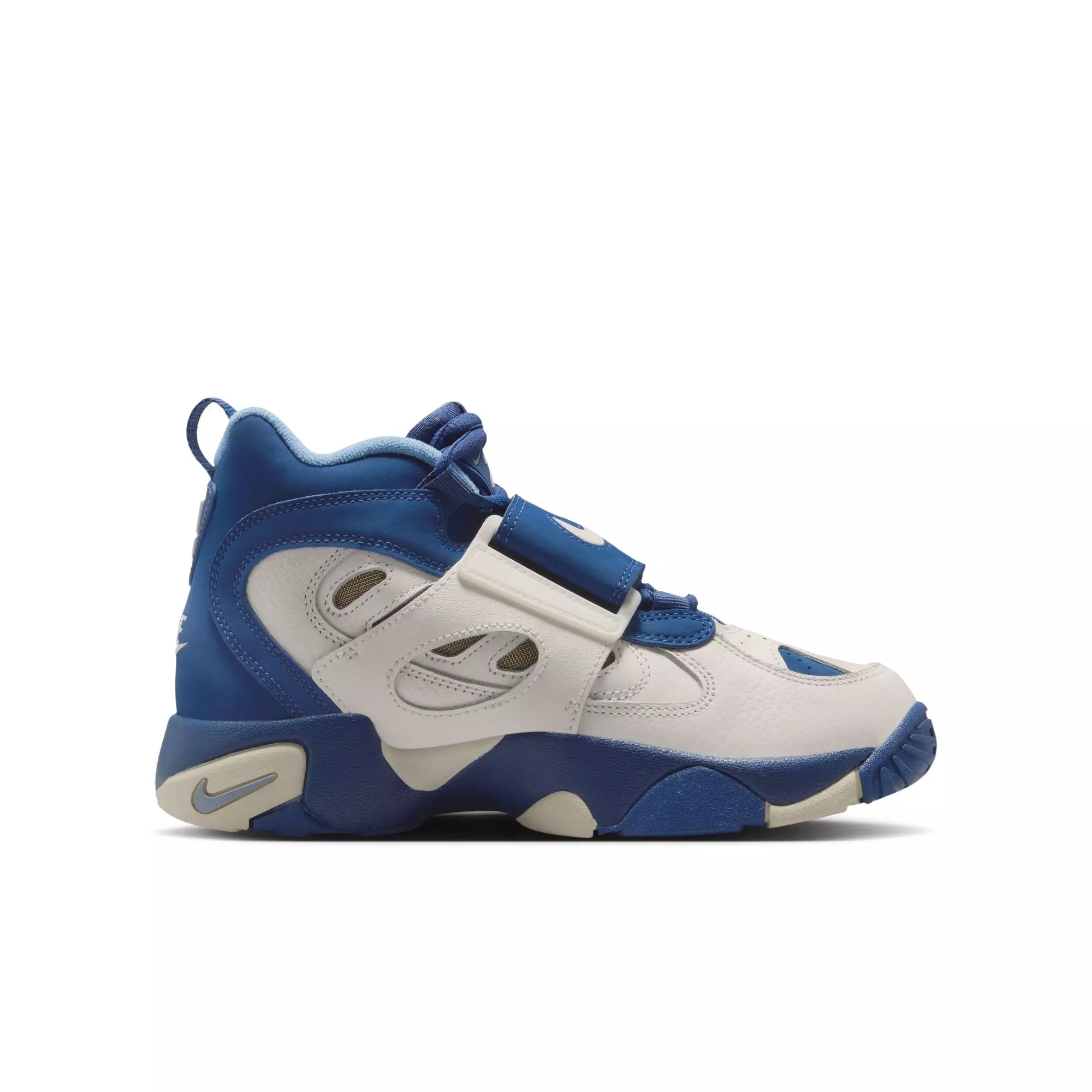 Nike Air Diamond Turf II "Royals" Grade School Kids' Shoe - SAIL/MYSTIC NAVY/BLUE GREY/METALLIC GOLD