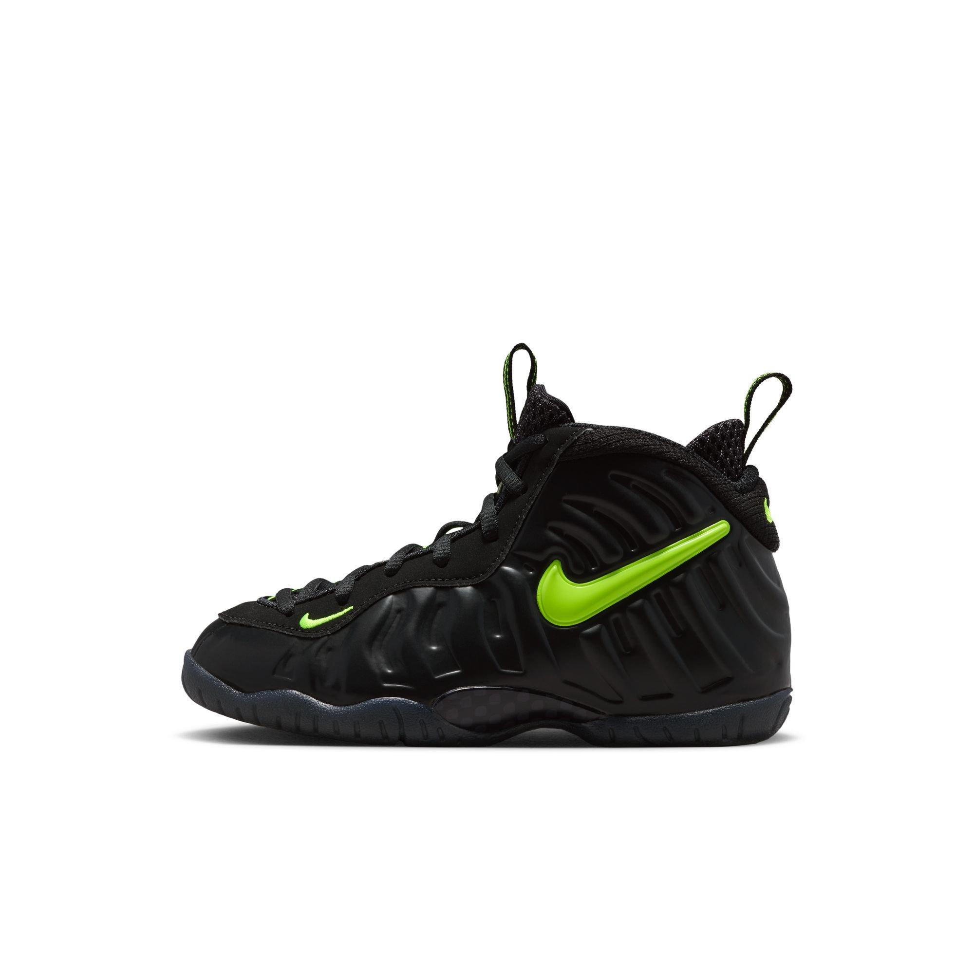 Nike Air Foamposite Pro "Voltage" Preschool Kids' Shoe - BLACK/VOLTAGE YELLOW Thumbnail View 7