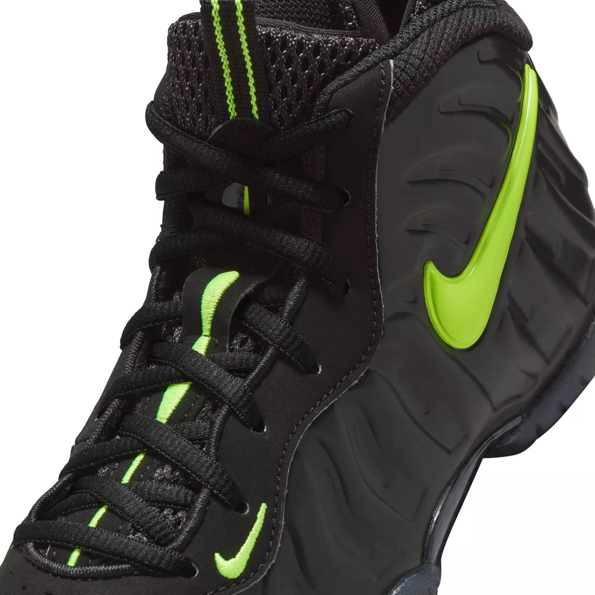 Nike Air Foamposite Pro "Voltage" Preschool Kids' Shoe - BLACK/VOLTAGE YELLOW