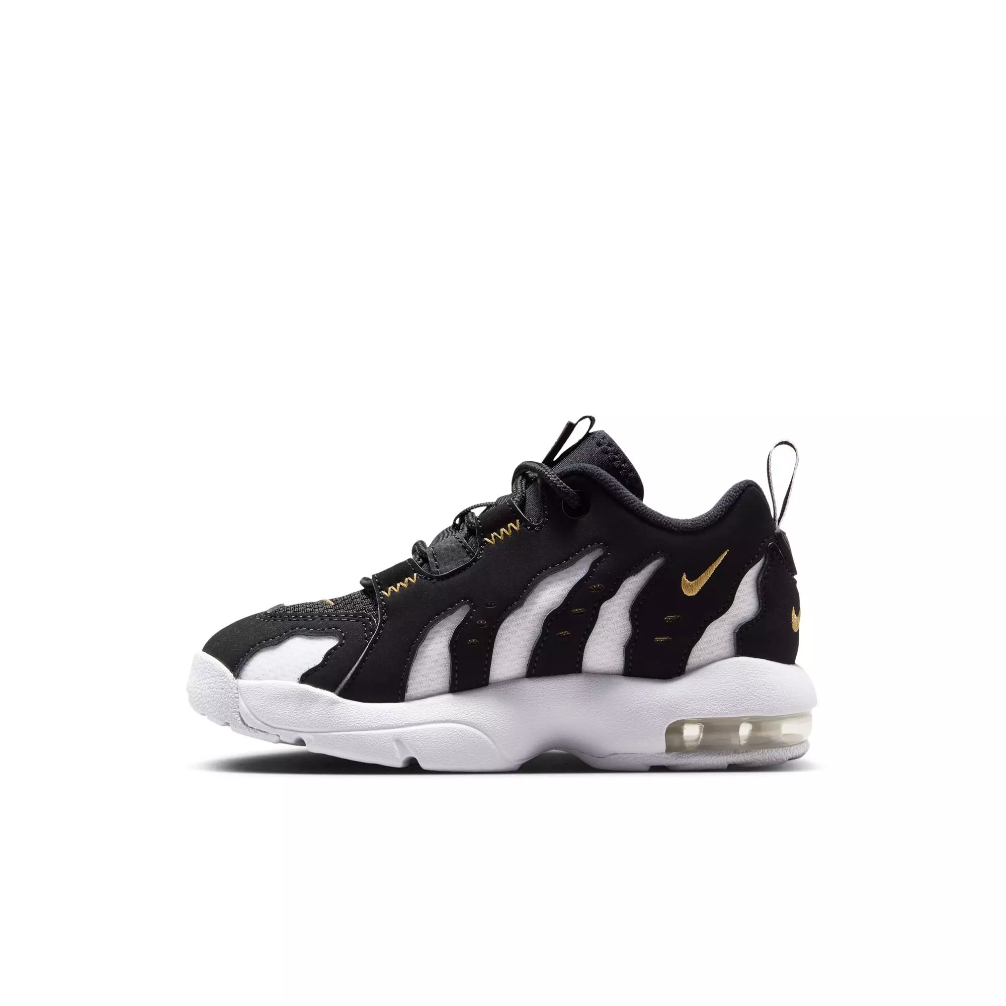 Nike Air DT Max '96 Low "Black/White" Preschool Kids' Shoe - BLACK/METALLIC GOLD/WHITE