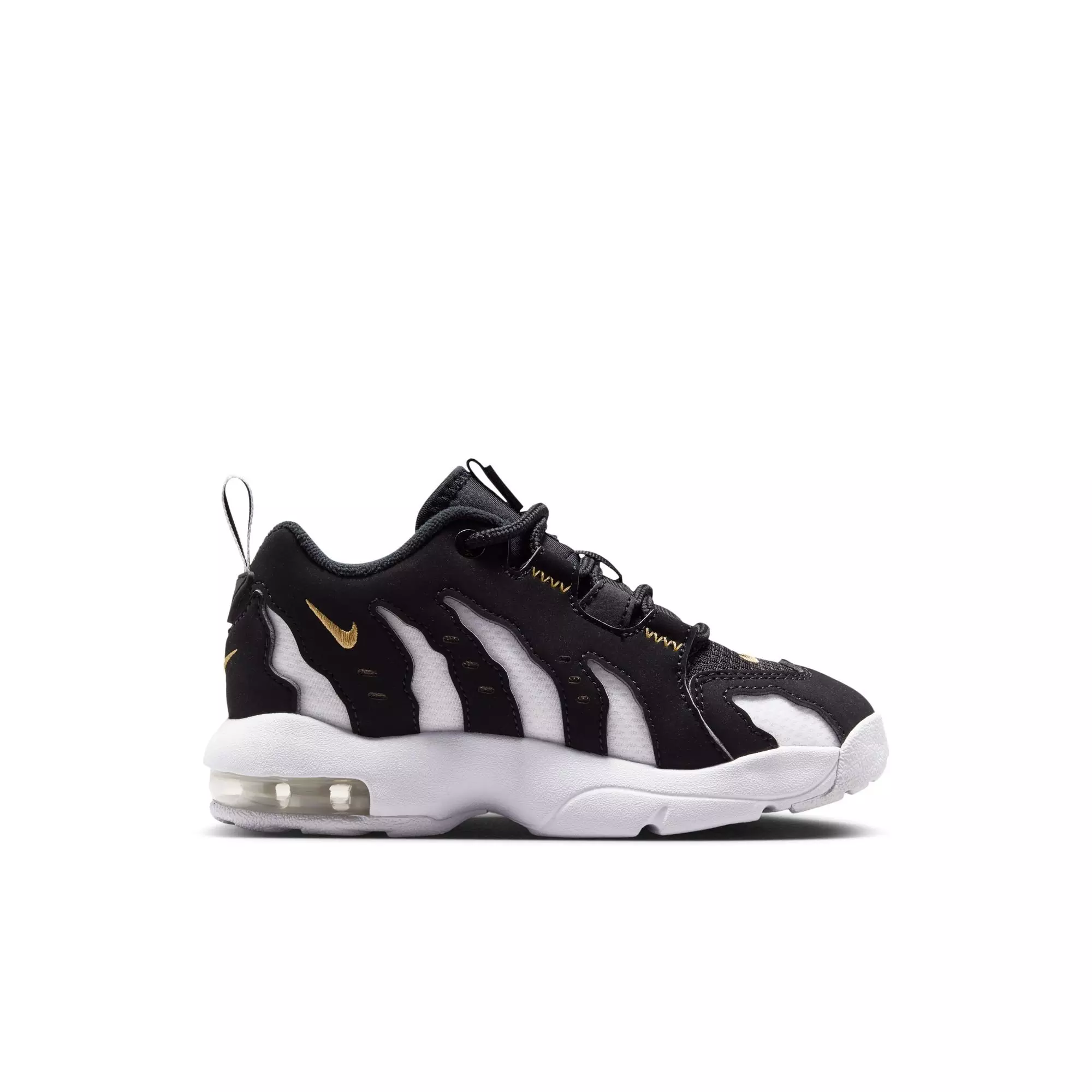 Nike Air DT Max '96 Low "Black/White" Preschool Kids' Shoe - BLACK/METALLIC GOLD/WHITE