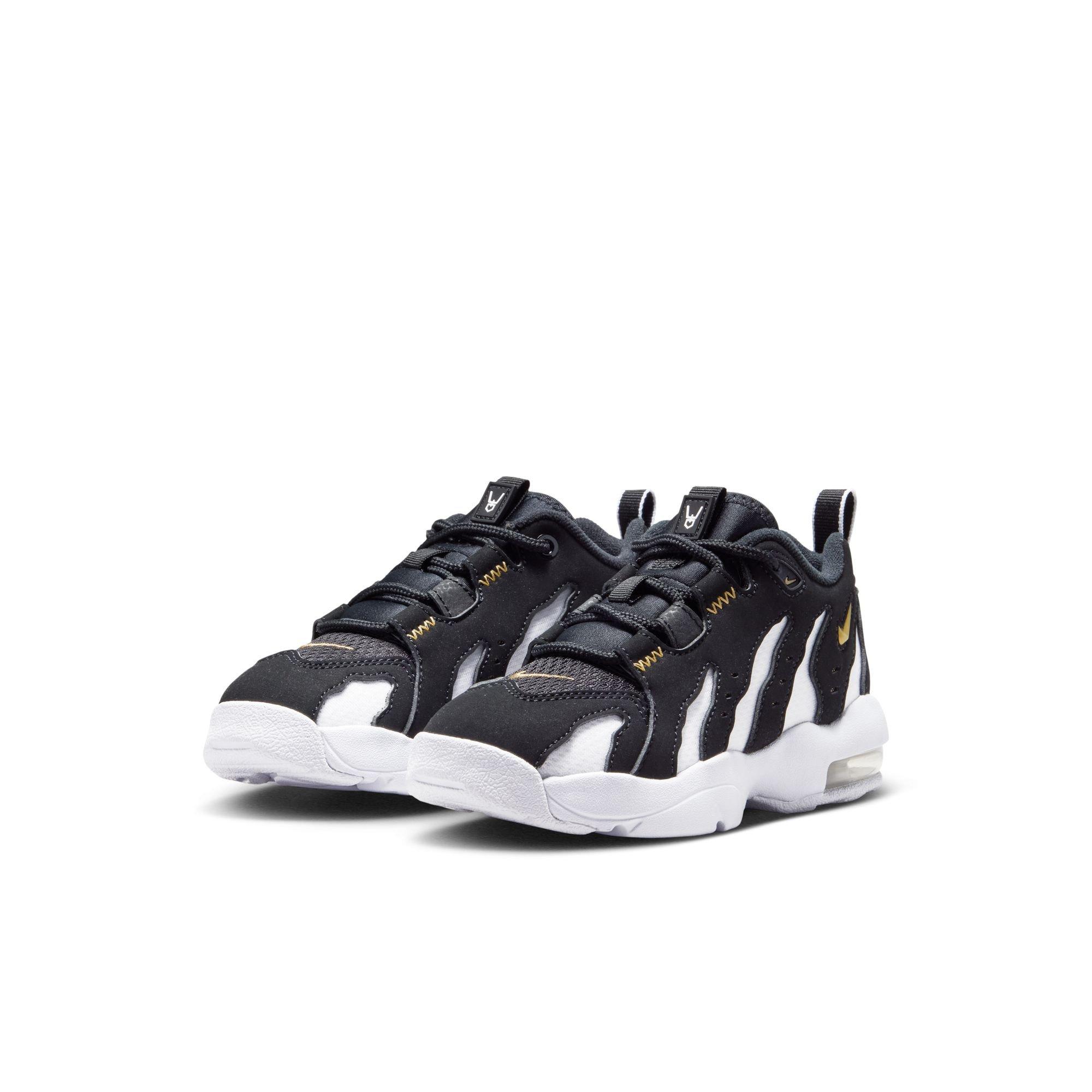 Nike Air DT Max '96 Low "Black/White" Preschool Kids' Shoe - BLACK/METALLIC GOLD/WHITE Thumbnail View 4