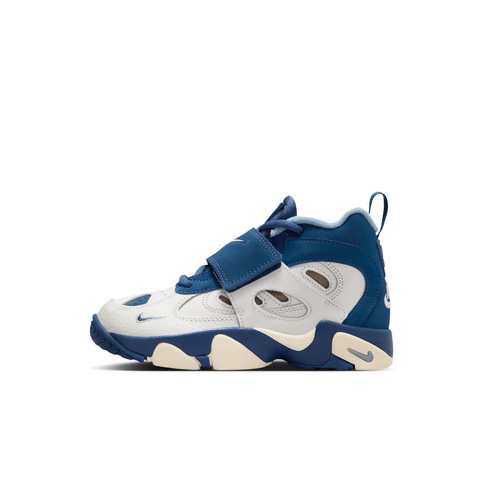 Nike Air Diamond Turf II "Royals" Preschool Kids' Shoe - SAIL/MYSTIC NAVY/BLUE GREY/METALLIC GOLD Thumbnail View 9