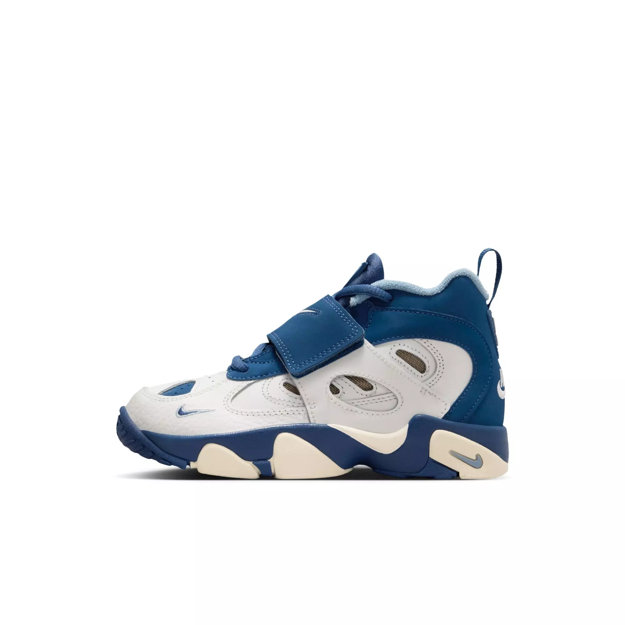 Nike Air Diamond Turf II "Royals" Preschool Kids' Shoe - SAIL/MYSTIC NAVY/BLUE GREY/METALLIC GOLD