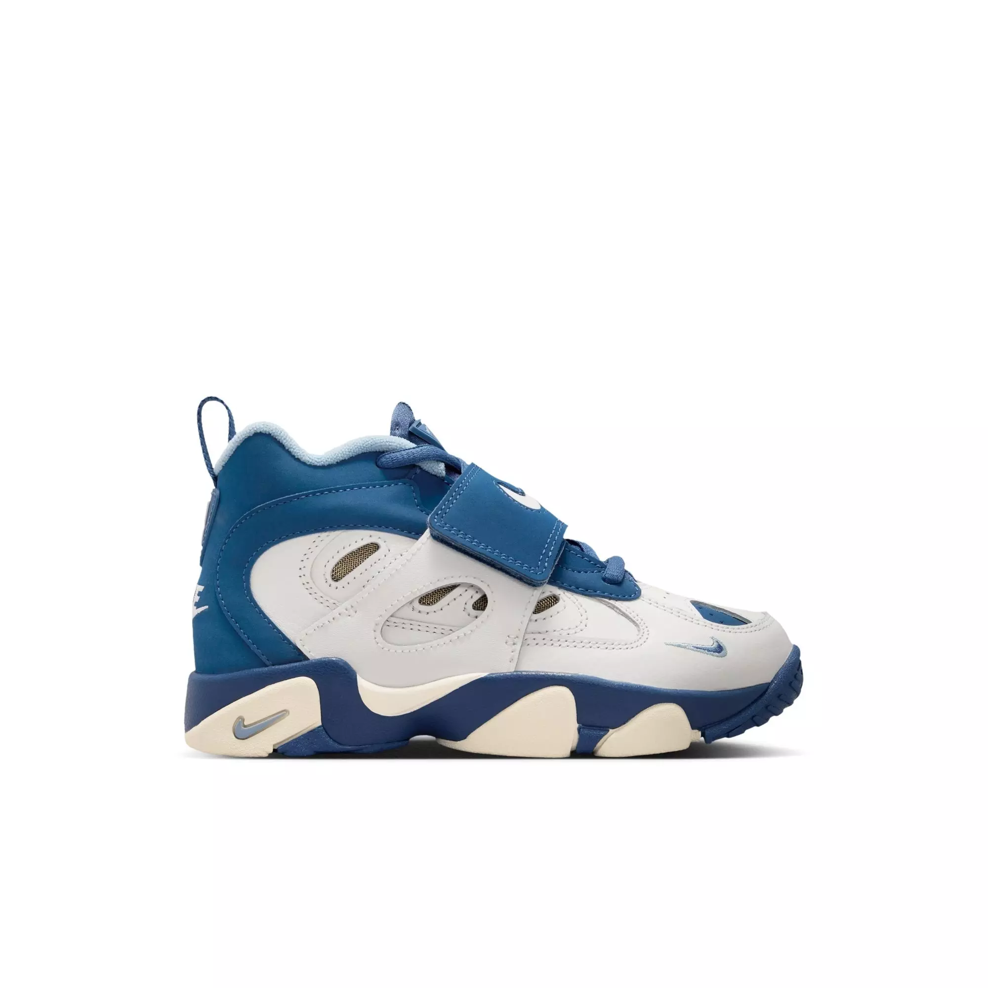 Nike Air Diamond Turf II "Royals" Preschool Kids' Shoe - SAIL/MYSTIC NAVY/BLUE GREY/METALLIC GOLD
