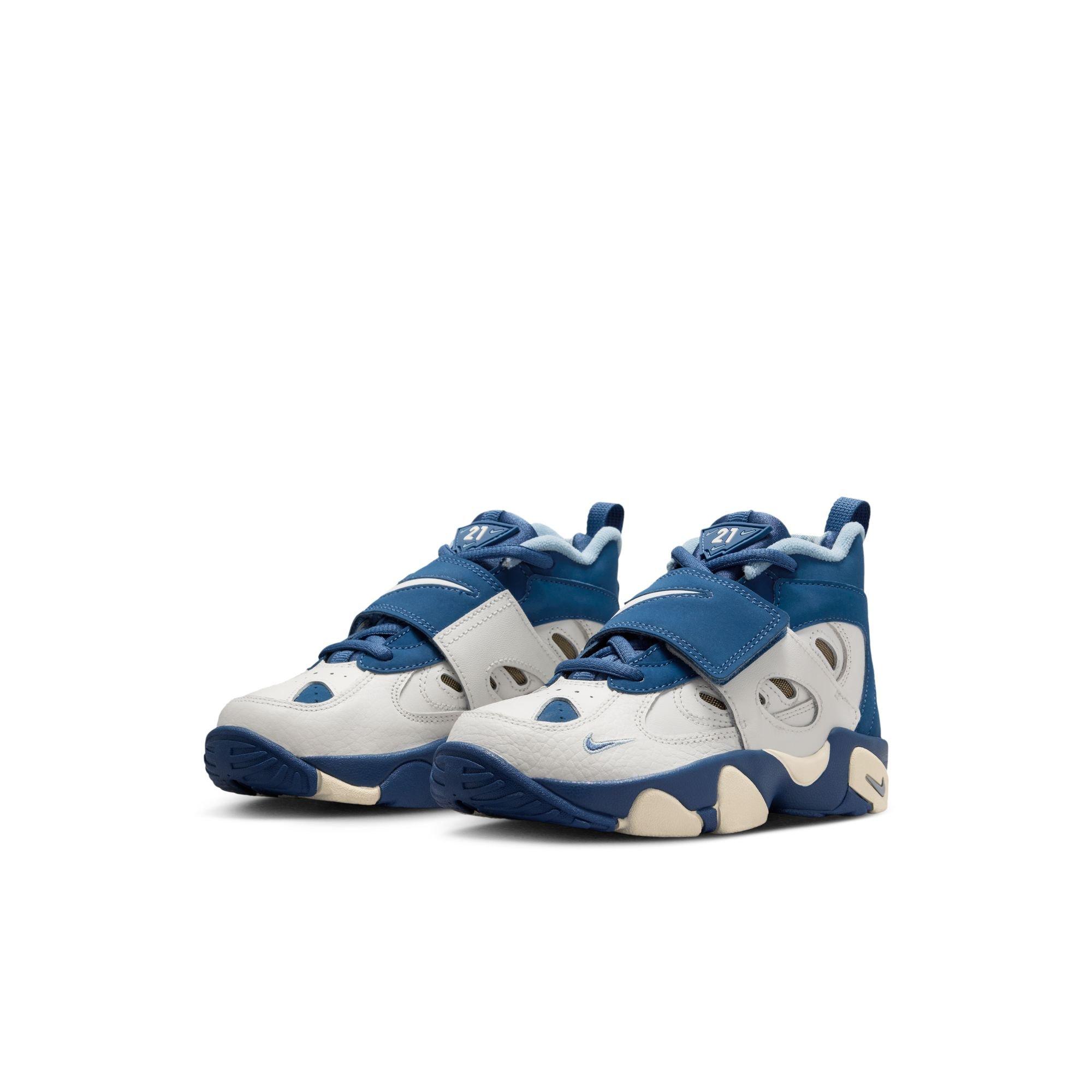 Nike Air Diamond Turf II "Royals" Preschool Kids' Shoe - SAIL/MYSTIC NAVY/BLUE GREY/METALLIC GOLD Thumbnail View 4