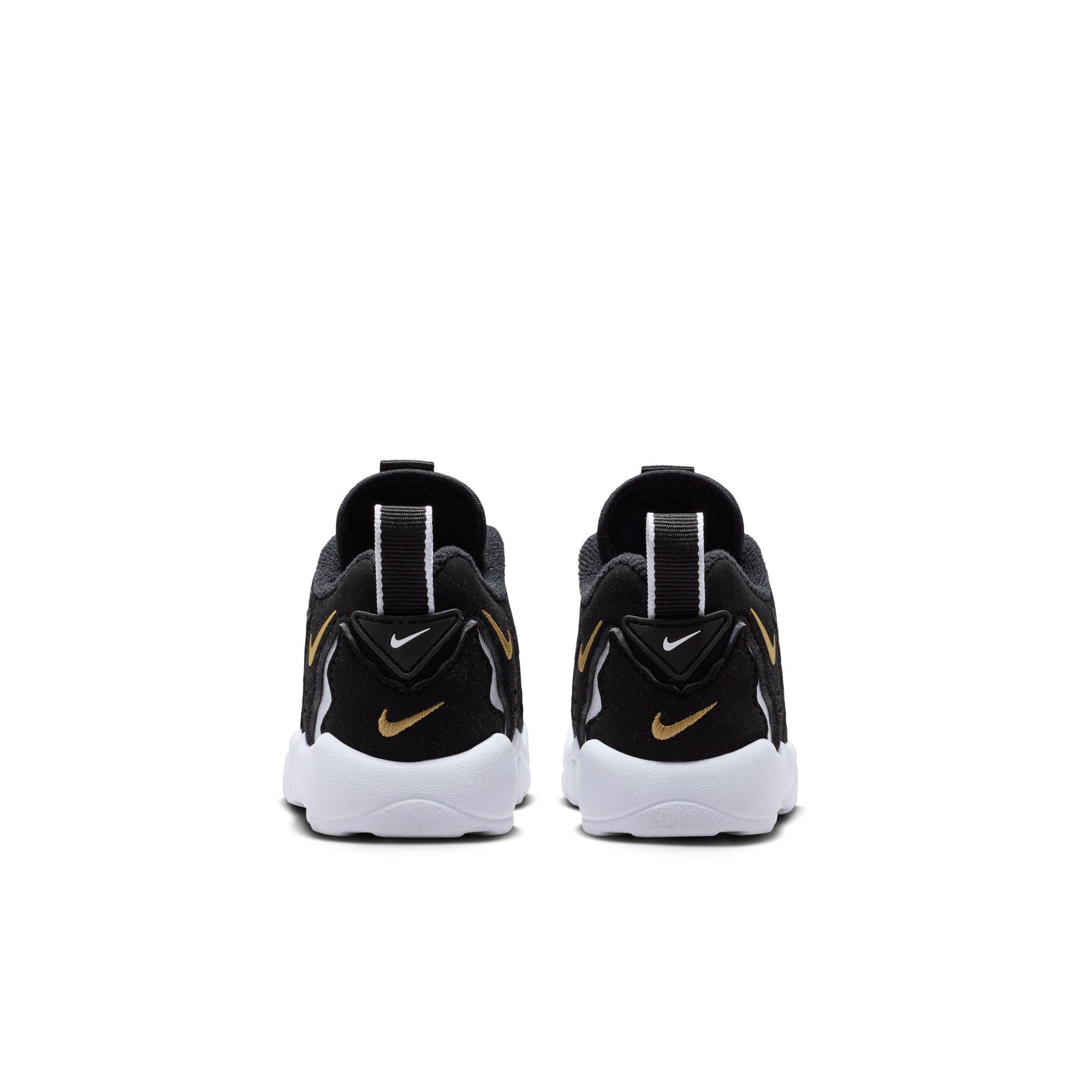 Nike Air DT Max '96 Low "Black/White" Toddler Kids' Shoe - BLACK/METALLIC GOLD/WHITE Thumbnail View 8