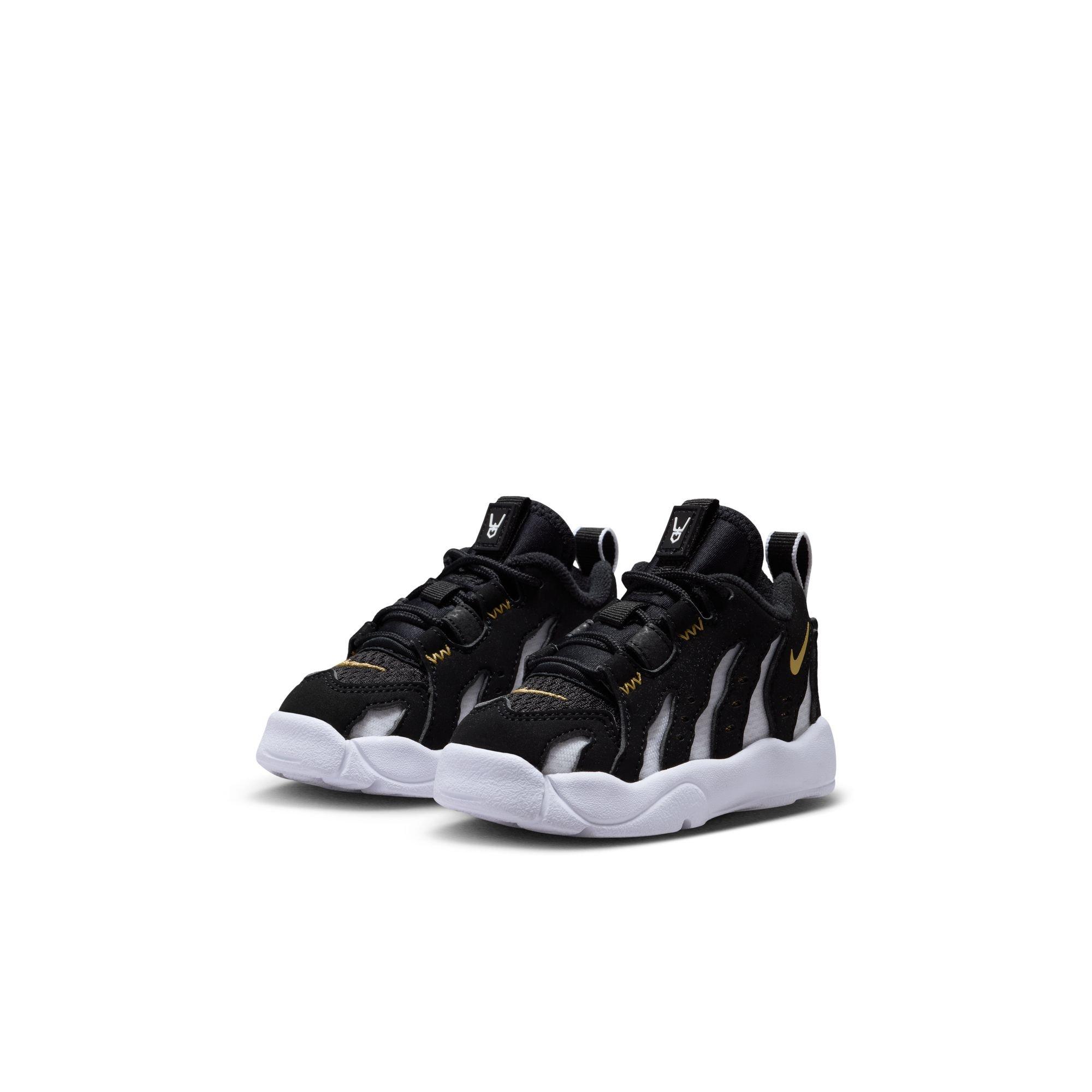 Nike Air DT Max '96 Low "Black/White" Toddler Kids' Shoe - BLACK/METALLIC GOLD/WHITE Thumbnail View 4