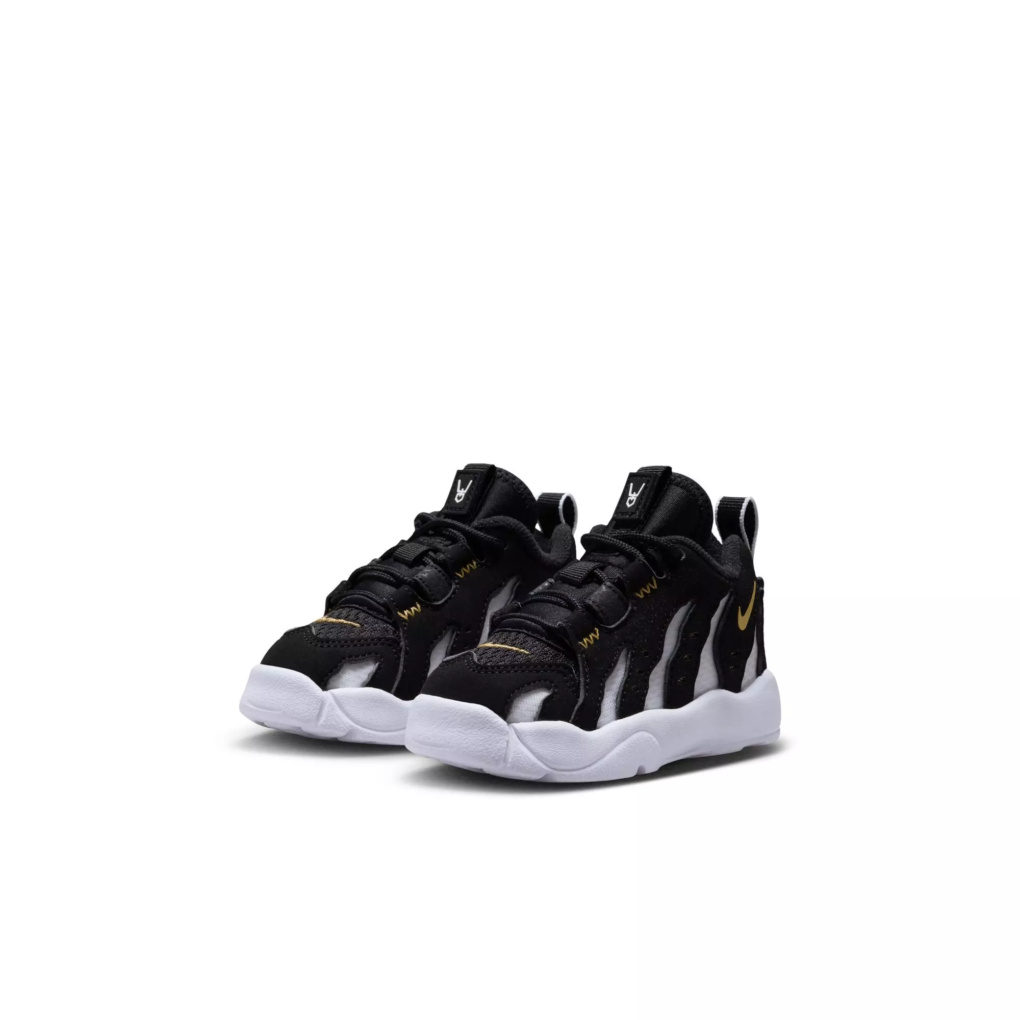 Nike Air DT Max '96 Low "Black/White" Toddler Kids' Shoe - BLACK/METALLIC GOLD/WHITE