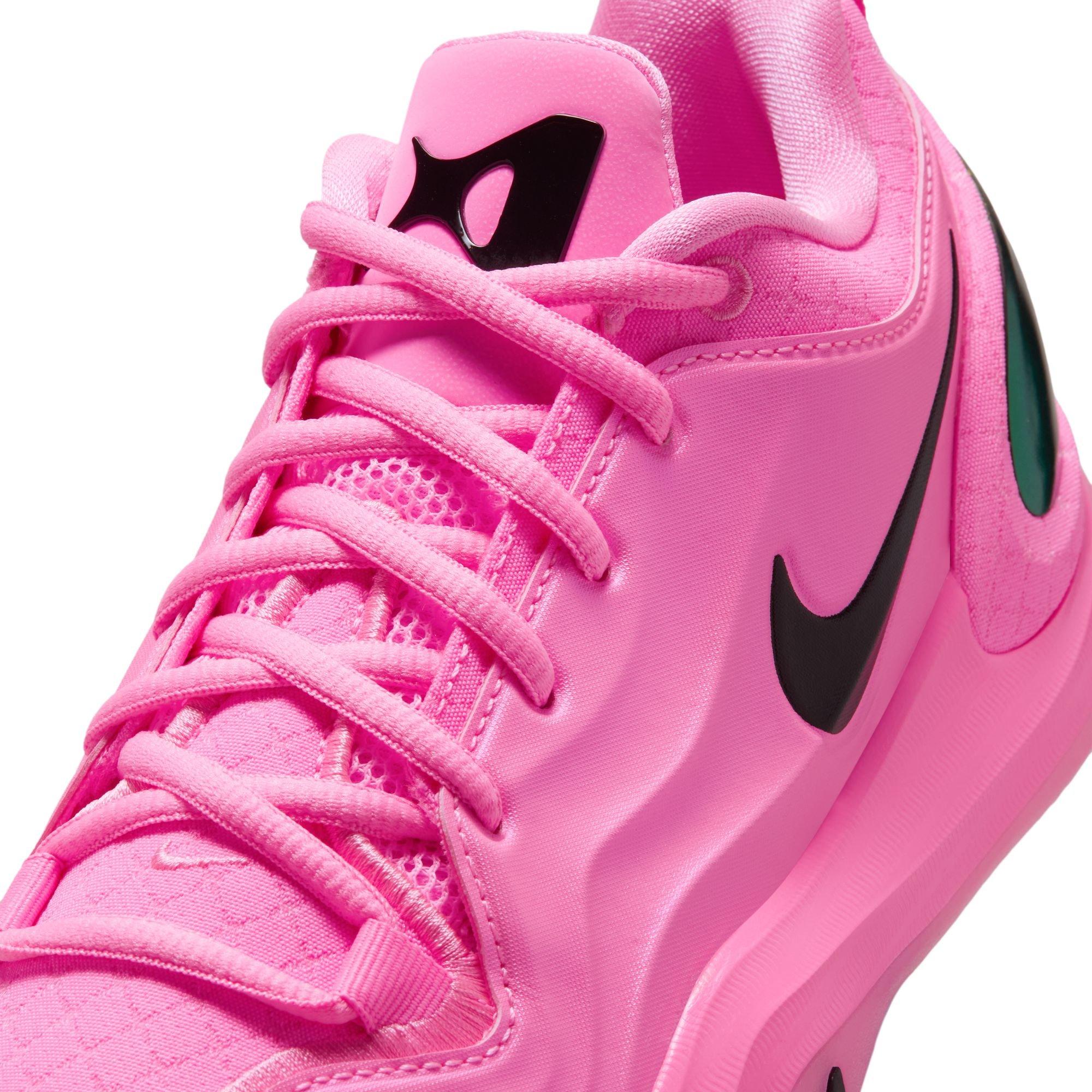 Nike A'Two "A'Pink Shoe" Grade School Kids' Basketball Shoe - PINK BEAM/BLACK Thumbnail View 5