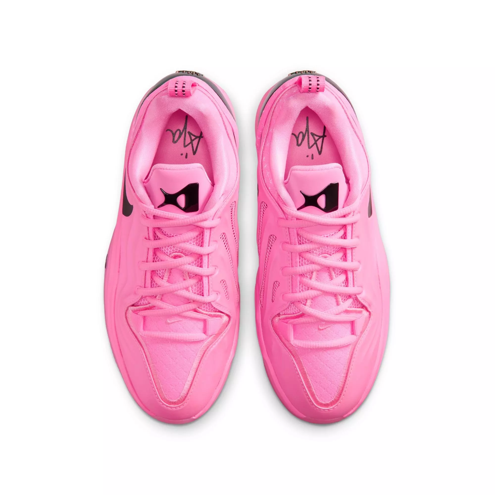 Nike A'Two "A'Pink Shoe" Grade School Kids' Basketball Shoe - PINK BEAM/BLACK