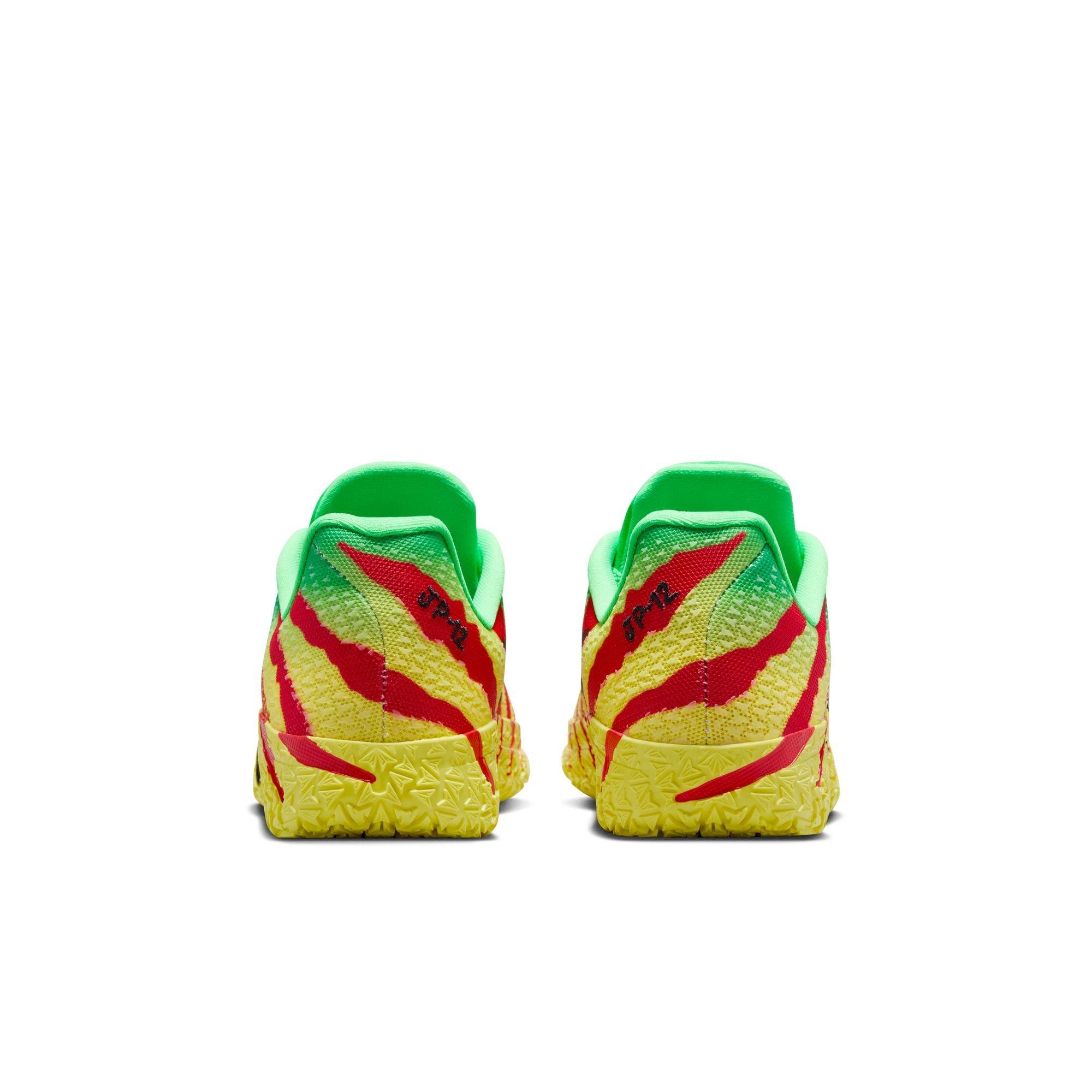 Nike Ja 3 "Explorer" Grade School Kids' Basketball Shoe - GREEN SPARK/BLACK/UNIVERSITY RED Thumbnail View 13