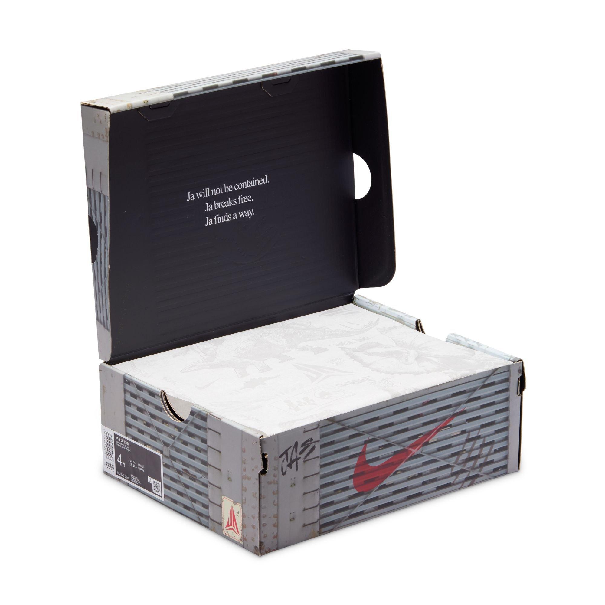 Nike Ja 3 "Raptor" Grade School Kids' Basketball Shoe - ANTHRACITE/BRIGHT CRIMSON/YELLOW OCHRE Thumbnail View 9