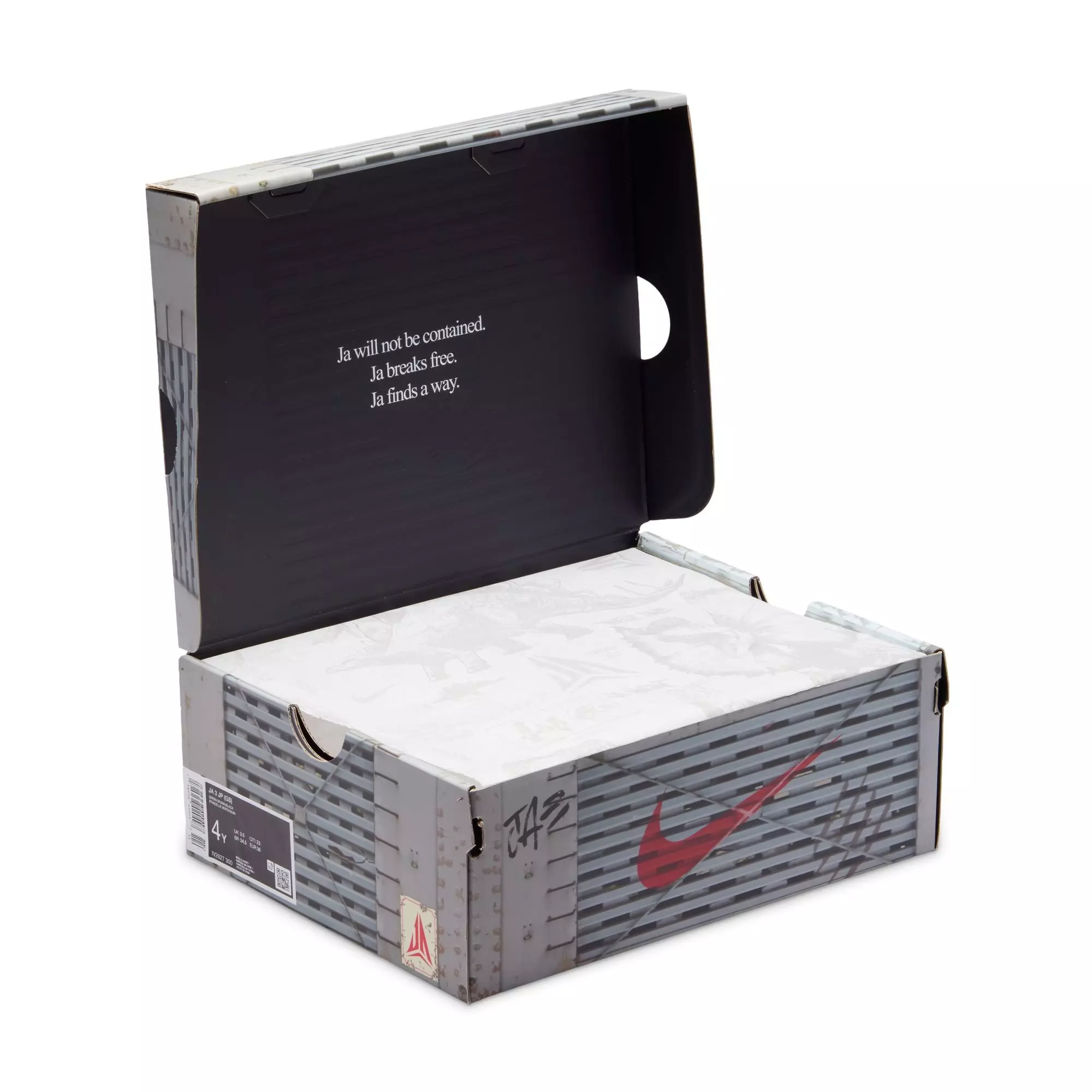 Nike Ja 3 "Raptor" Grade School Kids' Basketball Shoe - ANTHRACITE/BRIGHT CRIMSON/YELLOW OCHRE