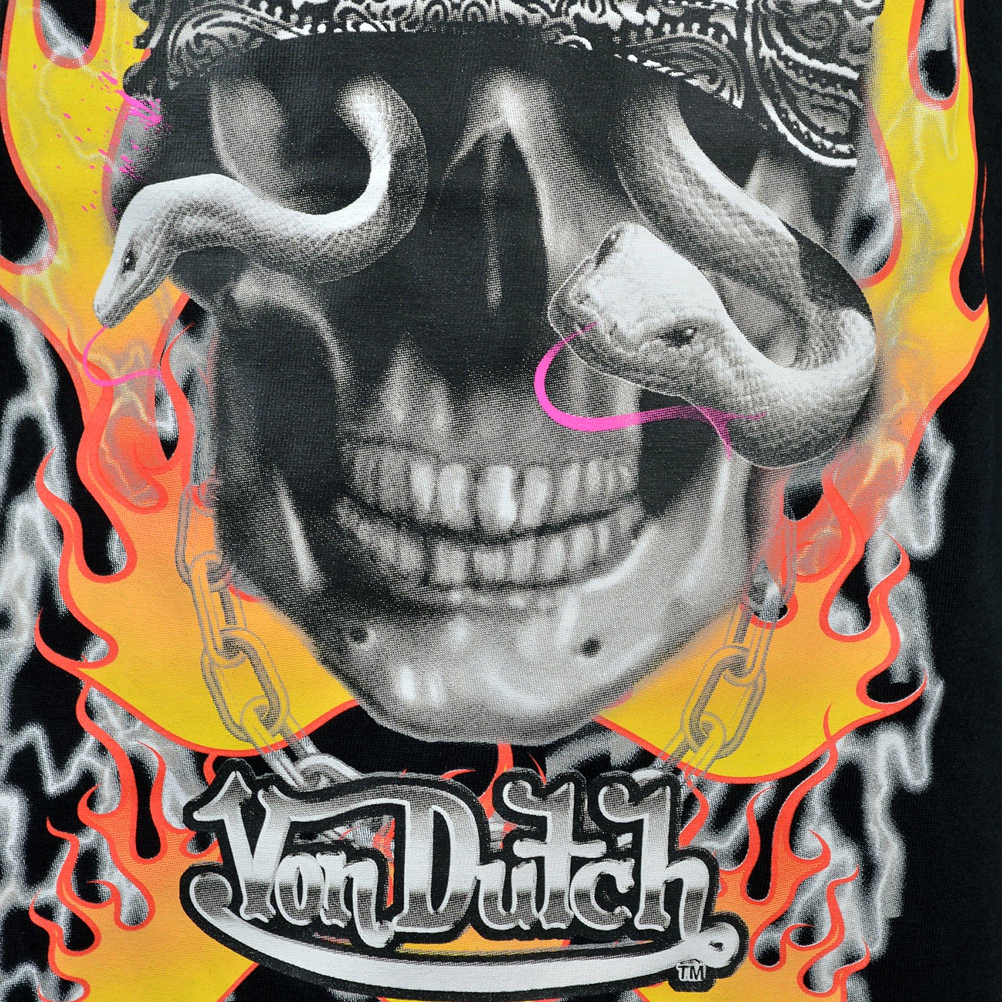 Von Dutch Skull Big Boys' Black Tee