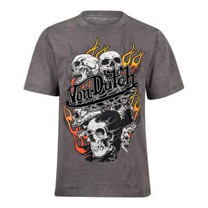 Von Dutch Big Boys' Multi Skull Tee - Grey