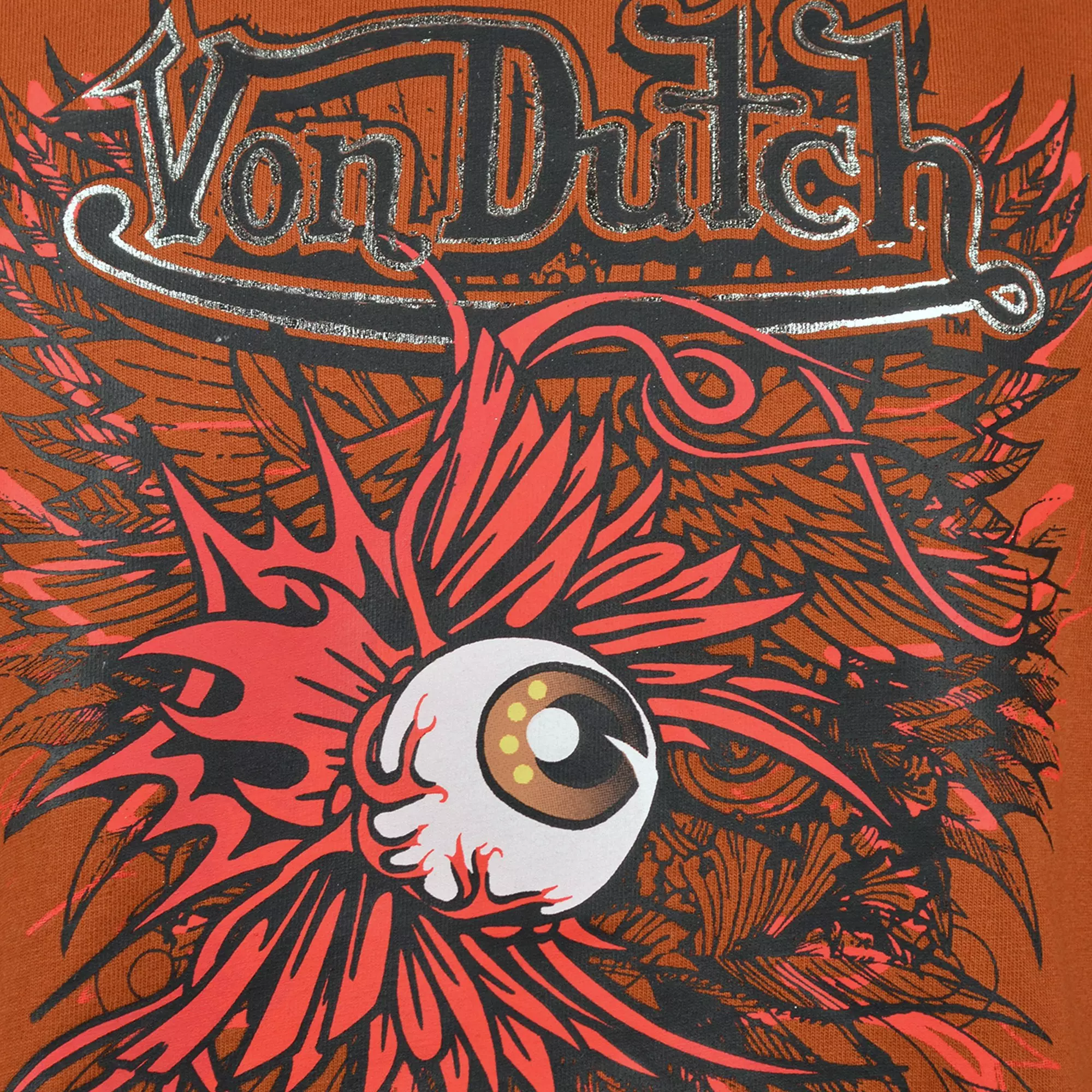 Von Dutch Big Boys' Eye Tee - Brown - BROWN