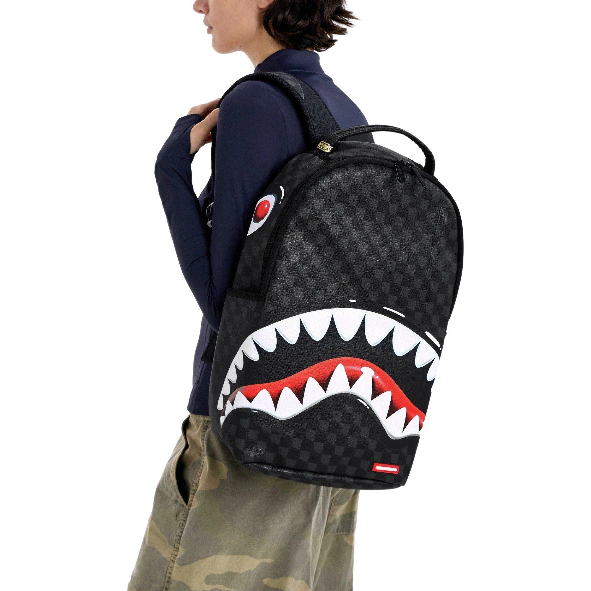 Sprayground Sharks in Paris Balloon Backpack - BLACK Thumbnail View 4