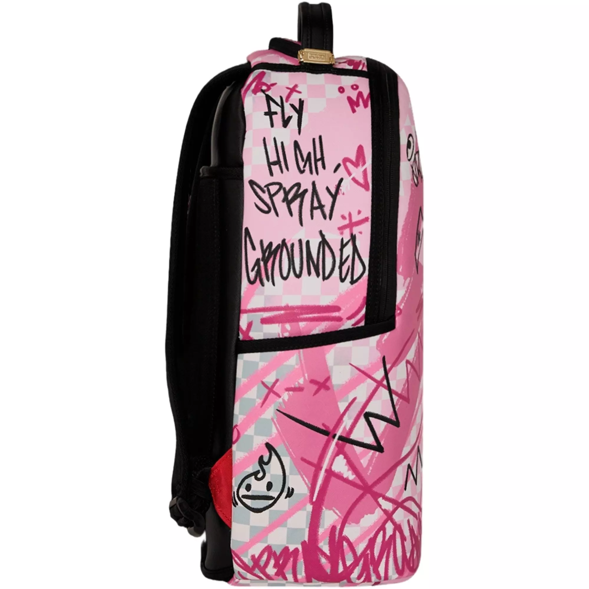 Sprayground Pink Smoke Check Backpack - Pink - PINK