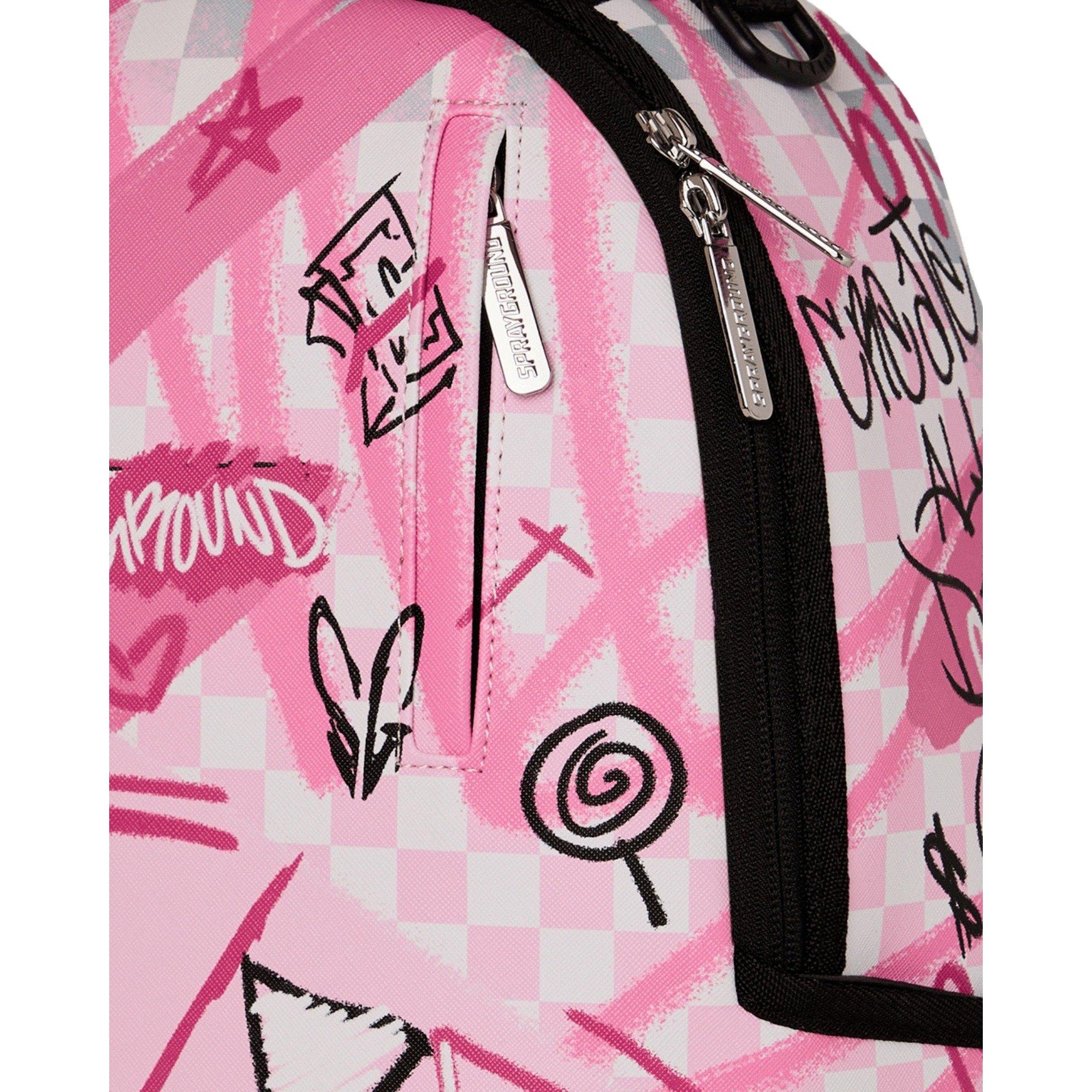 Sprayground Pink Smoke Check Backpack - PINK Thumbnail View 6