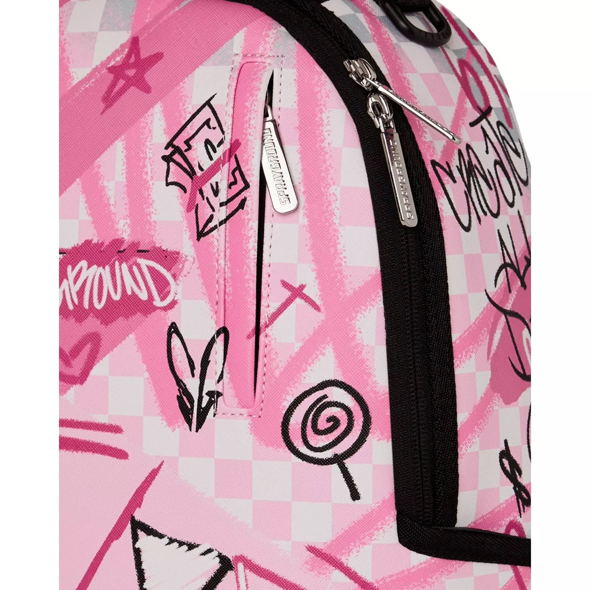 Sprayground Pink Smoke Check Backpack - PINK