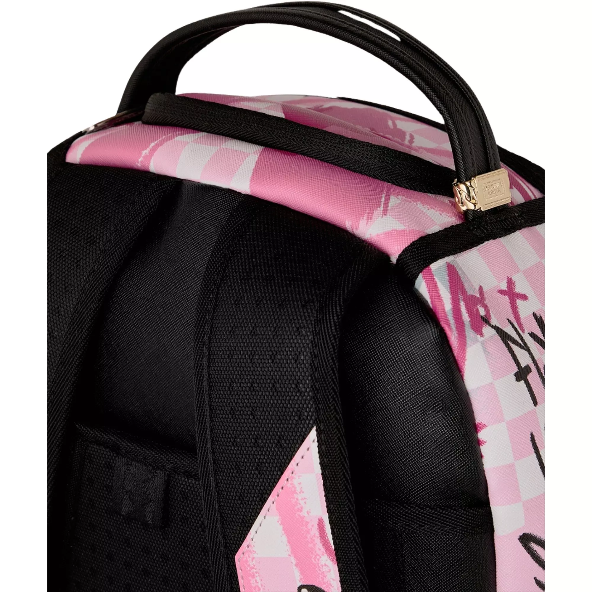 Sprayground Pink Smoke Check Backpack - PINK
