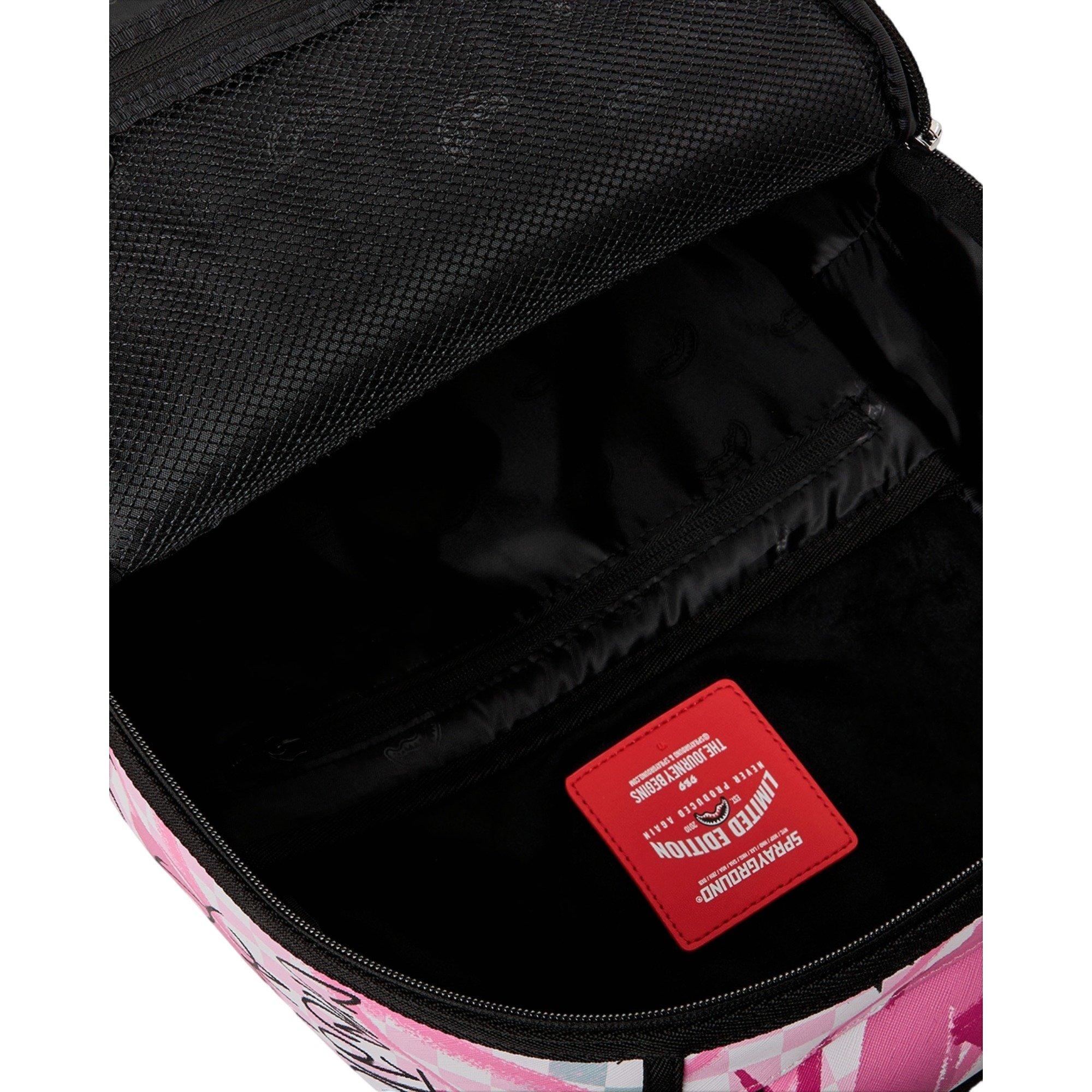 Sprayground Pink Smoke Check Backpack - PINK Thumbnail View 8