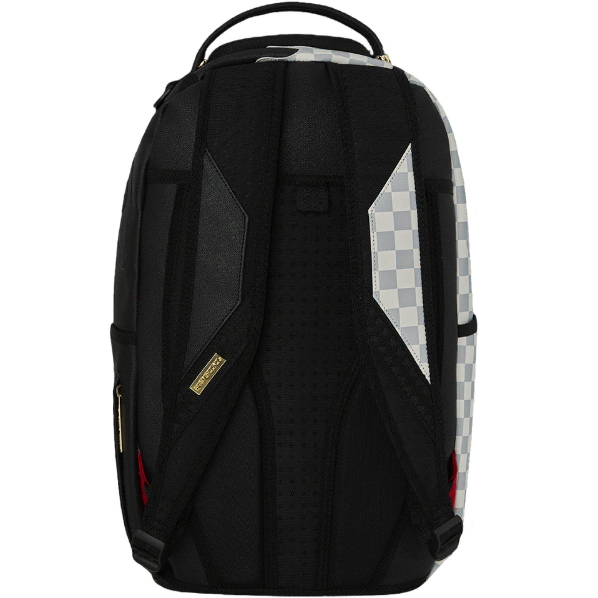 Sprayground Cream Check Side Drip Black/Cream/Grey Backpack