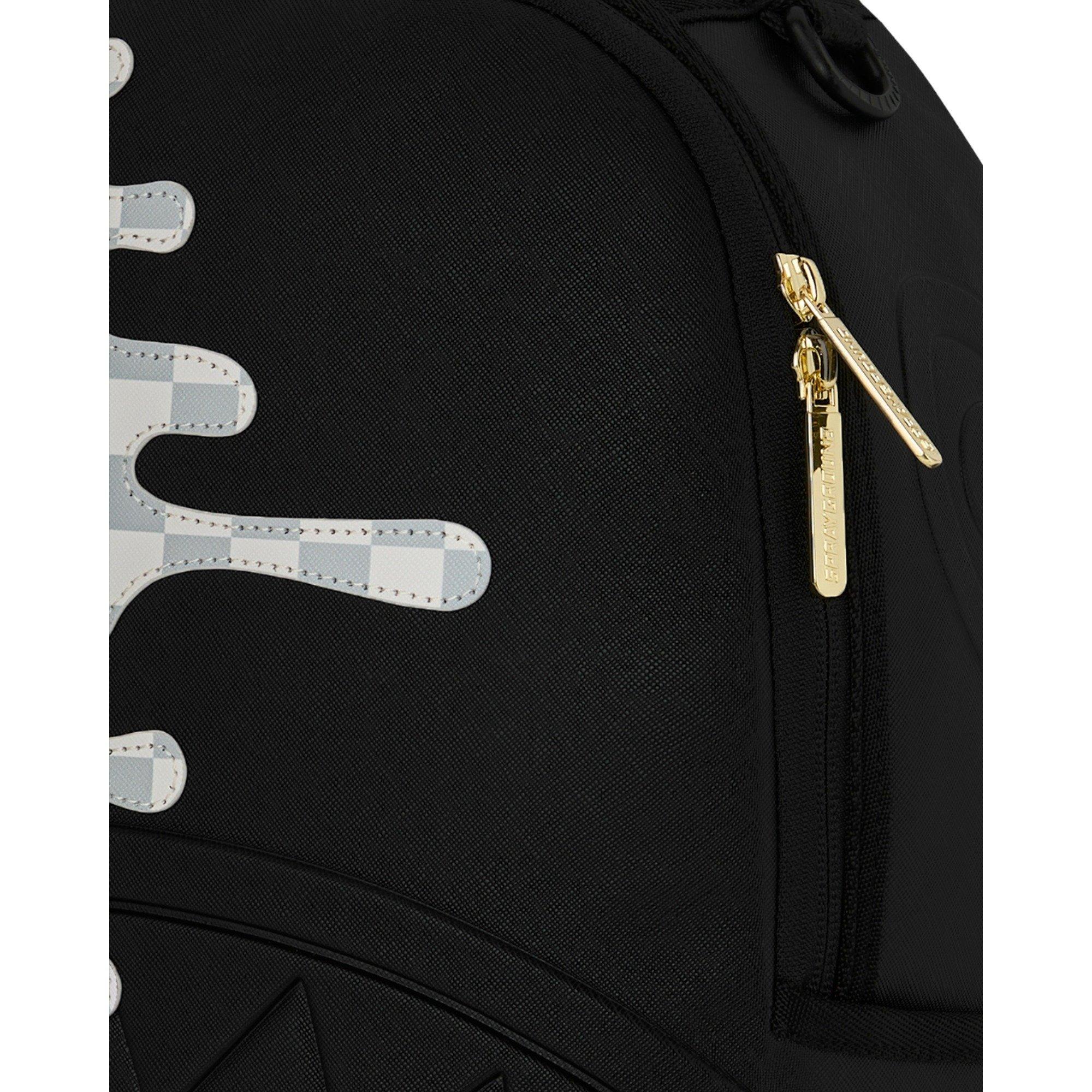 Sprayground Cream Check Side Drip Backpack - CREAM Thumbnail View 6