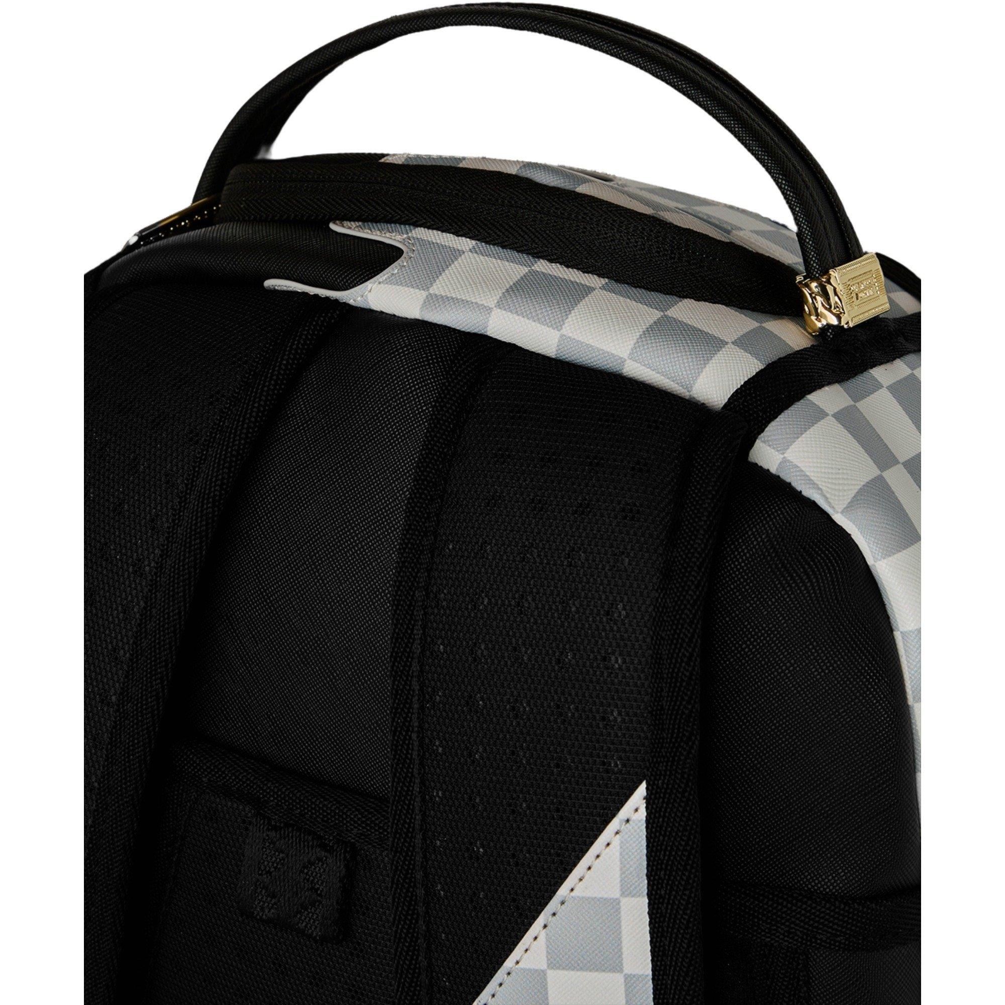 Sprayground Cream Check Side Drip Backpack - Black/Cream/Grey - BLACK/CREAM/GREY Thumbnail View 7