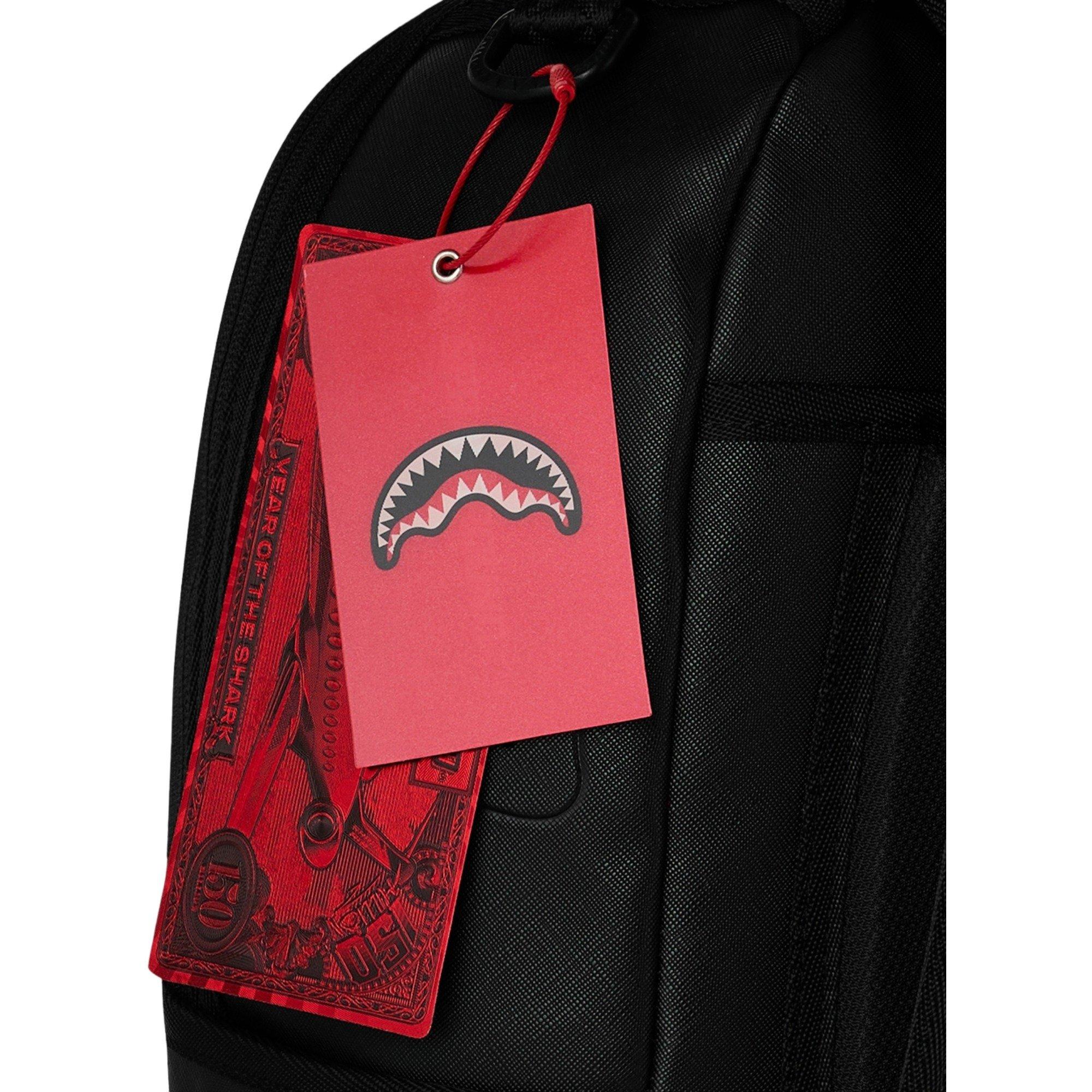 Sprayground Cream Check Side Drip Backpack - Black/Cream/Grey - BLACK/CREAM/GREY Thumbnail View 9