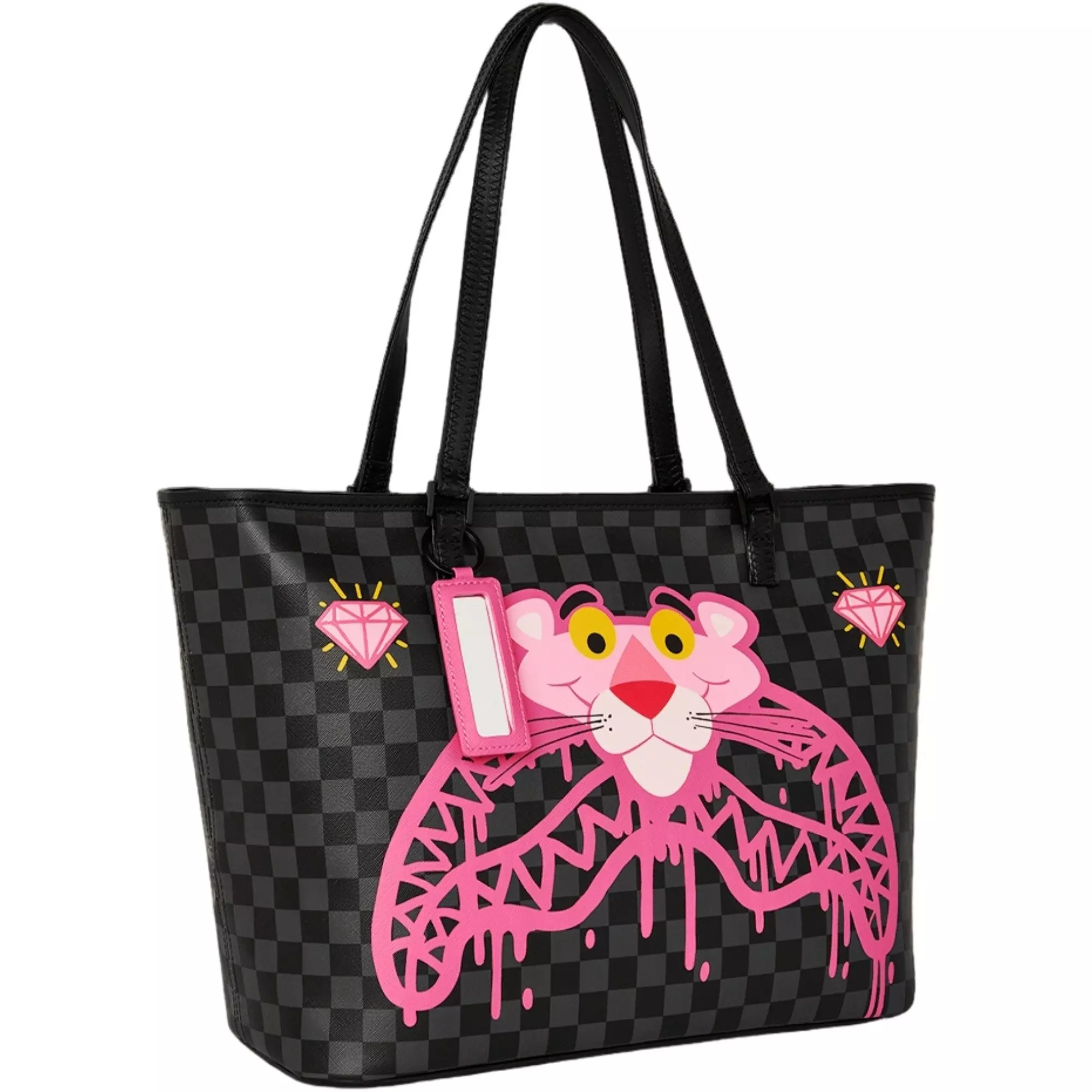 Sprayground Pink Panther Drippy Diamonds Tote Bag - MULTI-COLOR