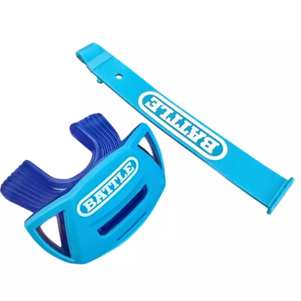 Battle Sports Speed Air Mouthguard with Interchangeable Thick Strap - Lt Blue/Royal Blue - LT BLUE/ROYAL