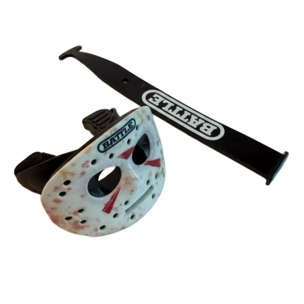 Battle Sports 3D Mask Oxygen Football Mouthguard - WHITE/BLACK
