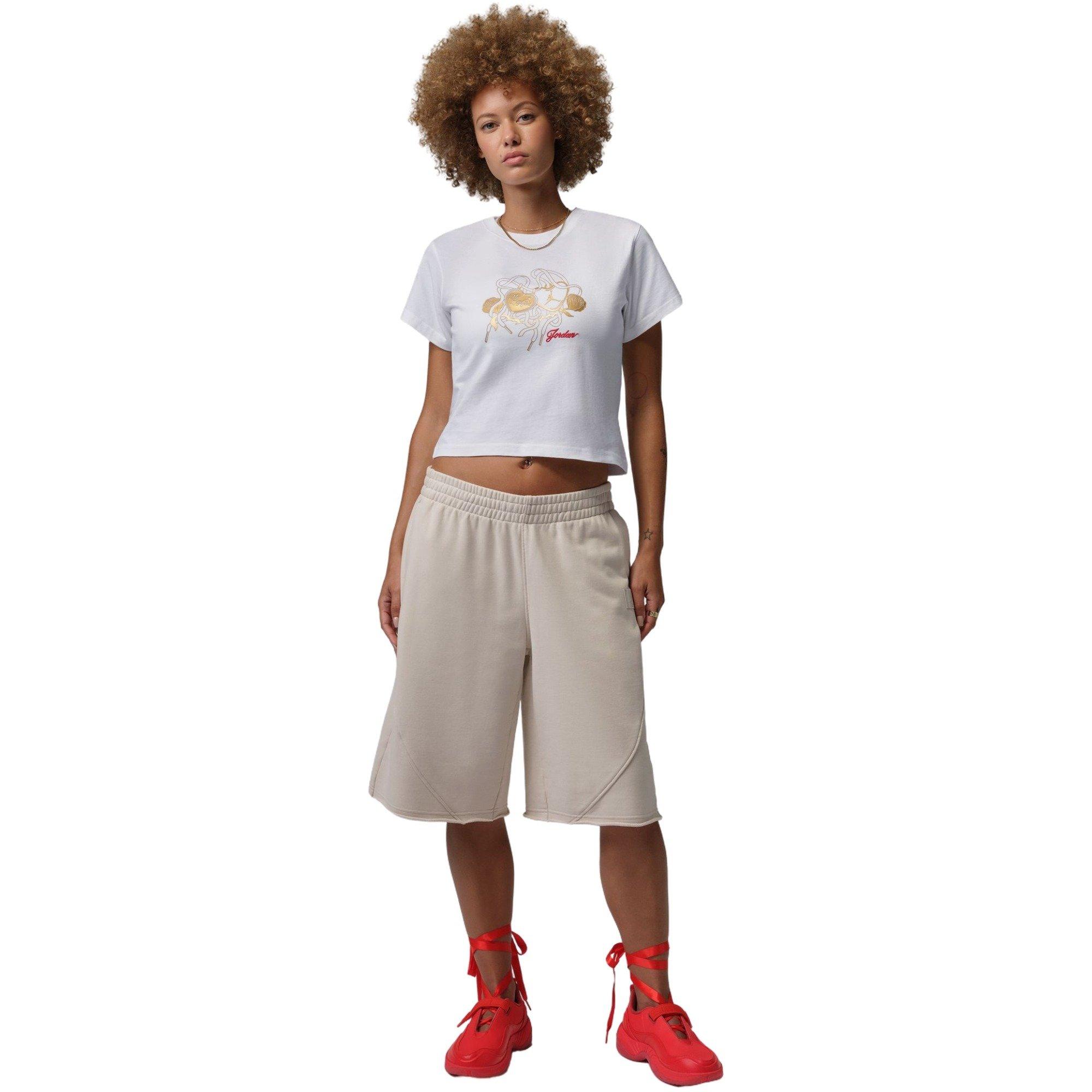 Jordan Women's Brooklyn Graphic Tee - White/Gold - WHITE/GOLD Thumbnail View 5