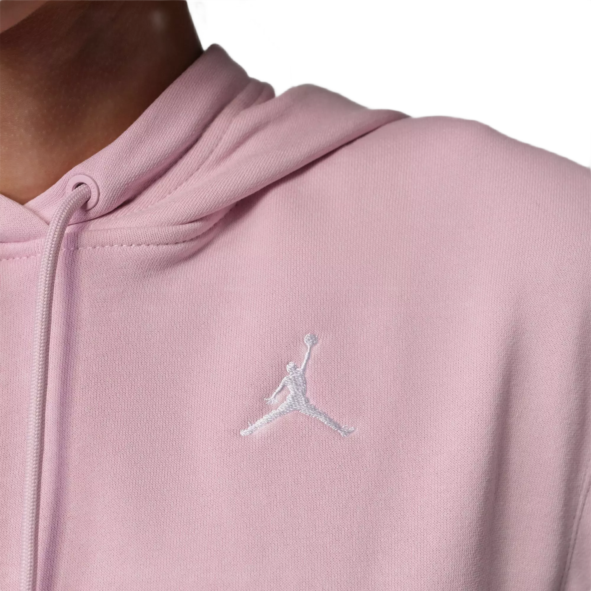 Jordan Women's Brooklyn Fleece French Terry Top - Pink/White - PINK/WHITE