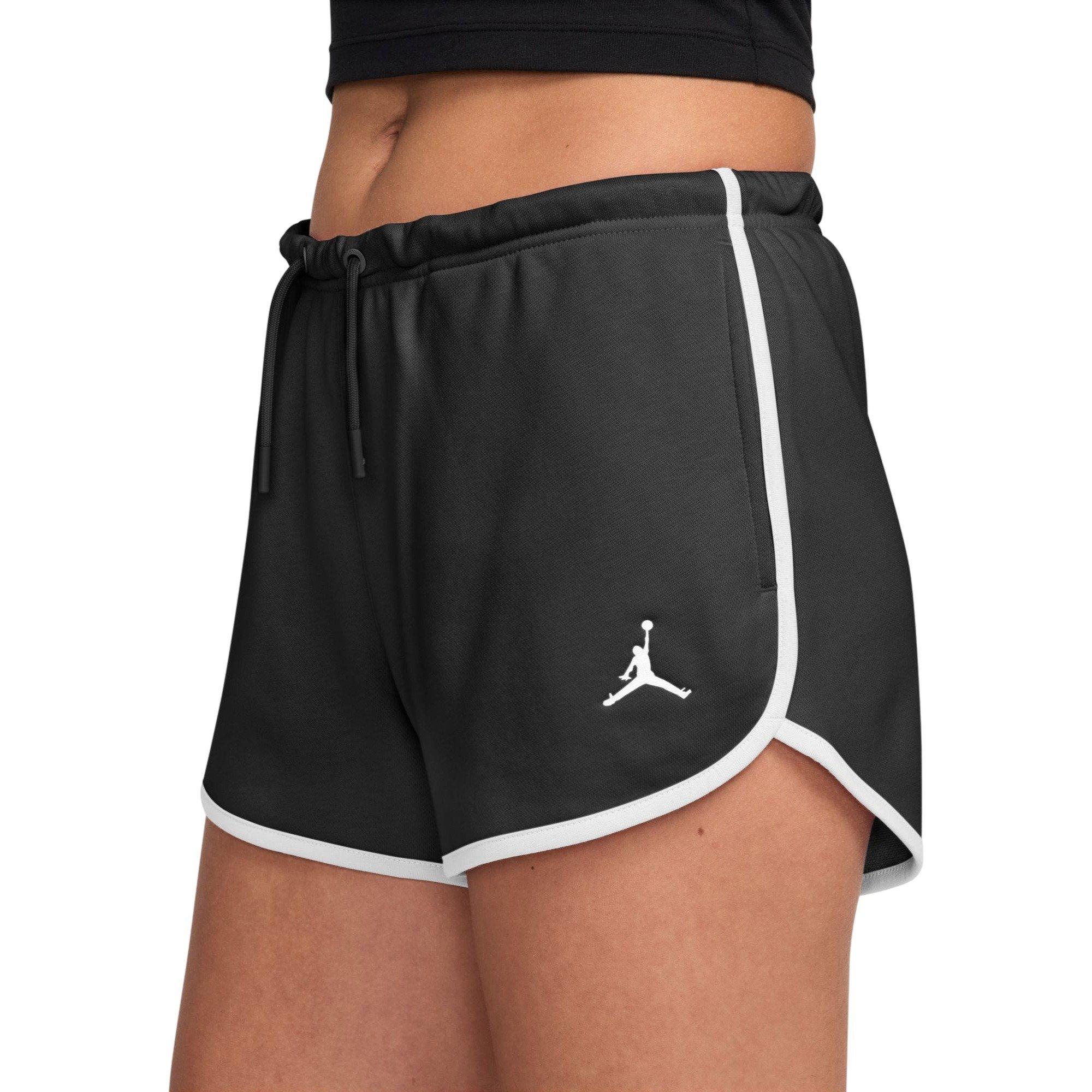 Jordan Women's Brooklyn Fleece Shorts - Black/White - BLACK/WHITE Thumbnail View 3