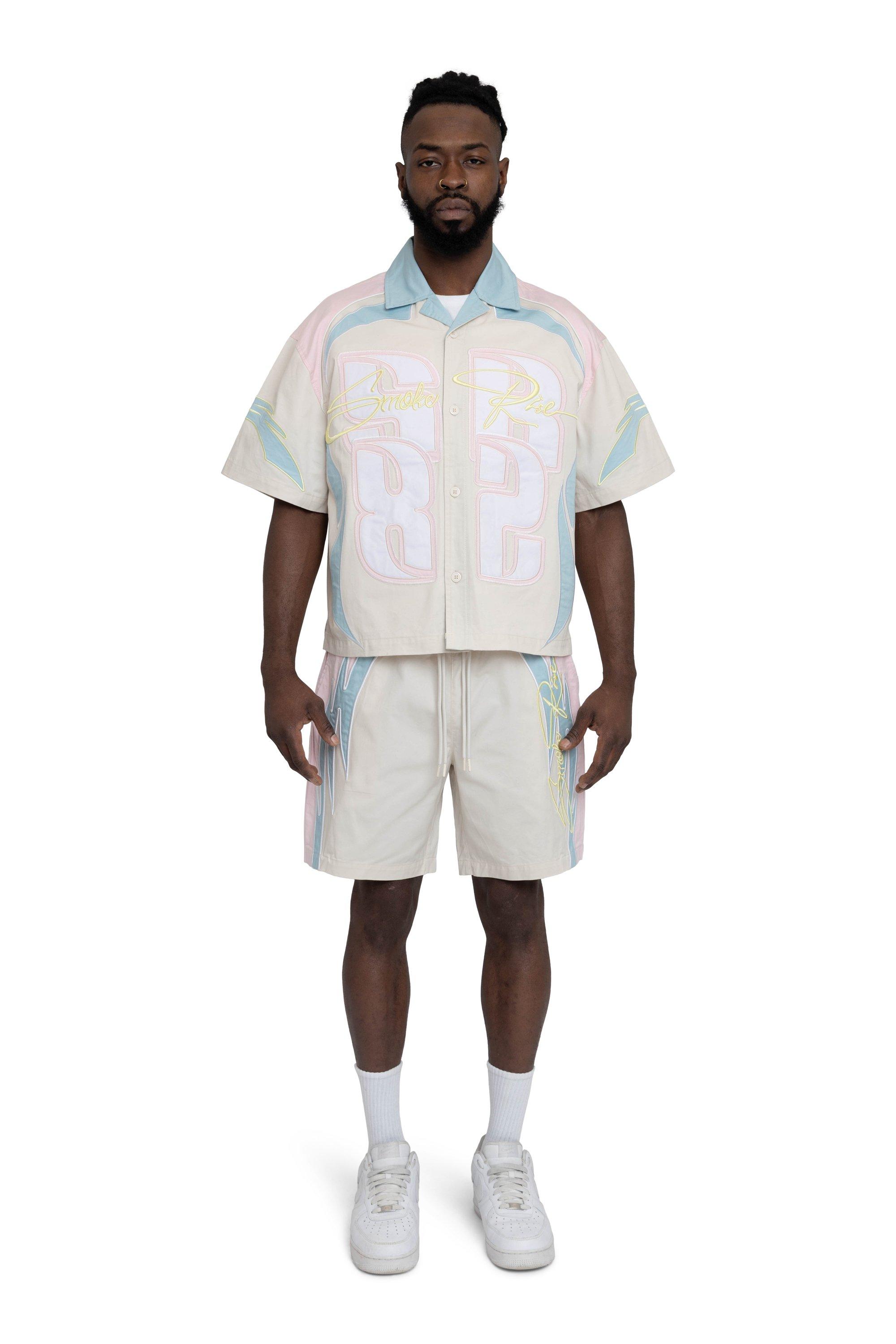 Smoke Rise Men's Seize The Moment Woven Shorts - Pink - PINK Thumbnail View 1