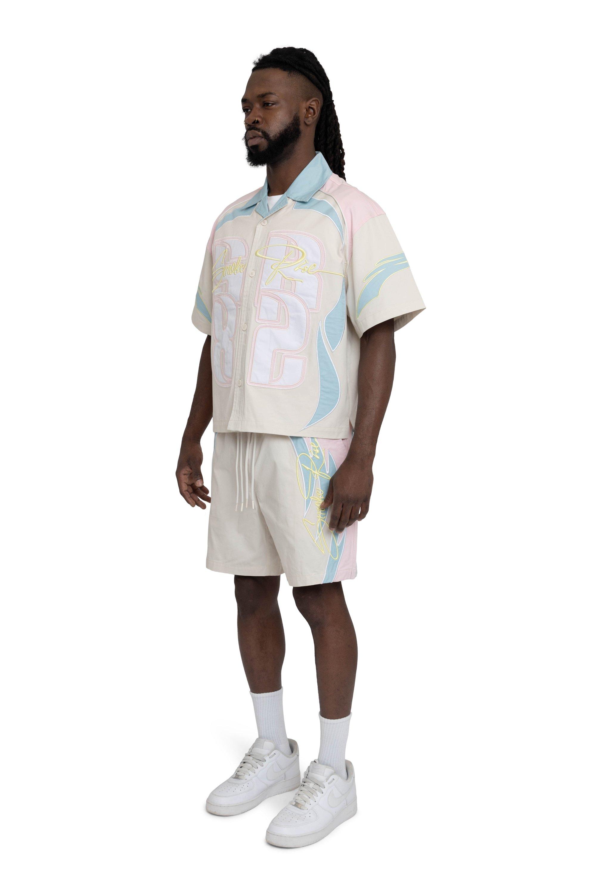 Smoke Rise Men's Seize The Moment Woven Shorts - Pink - PINK Thumbnail View 3