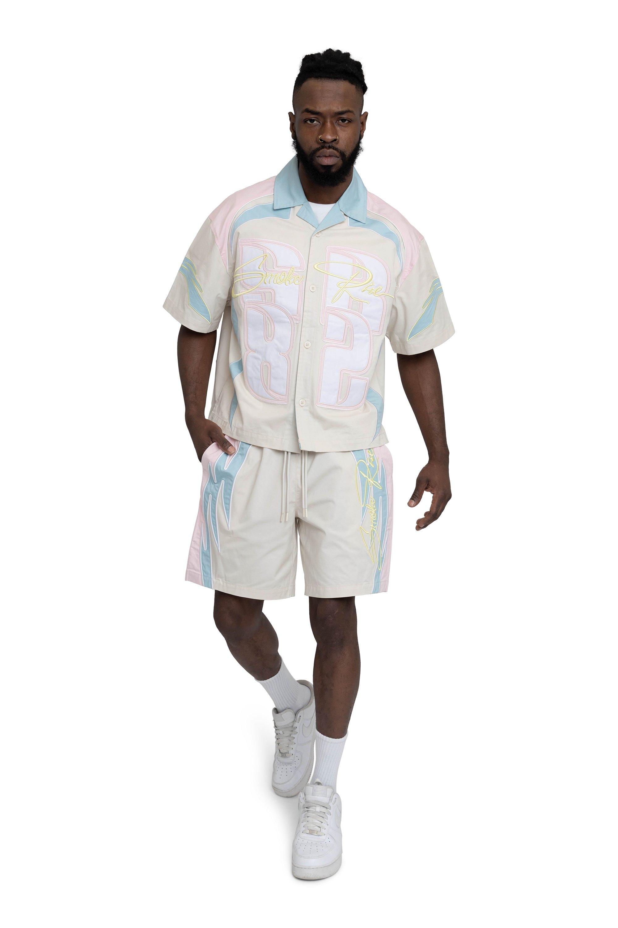 Smoke Rise Men's Seize The Moment Woven Shorts - Pink - PINK Thumbnail View 5